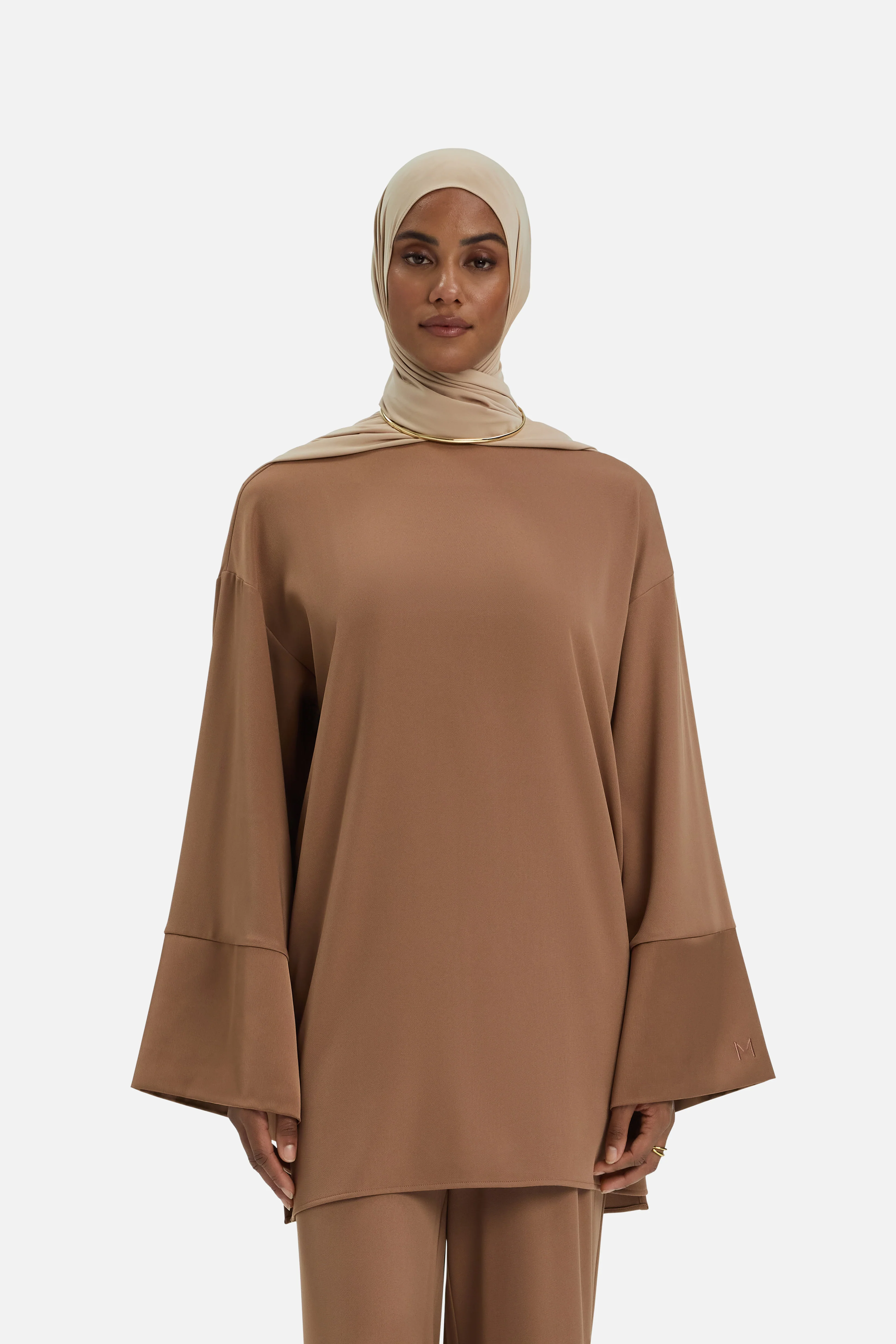 Satin Trim Blouse | Soft Bordeaux - Image 5