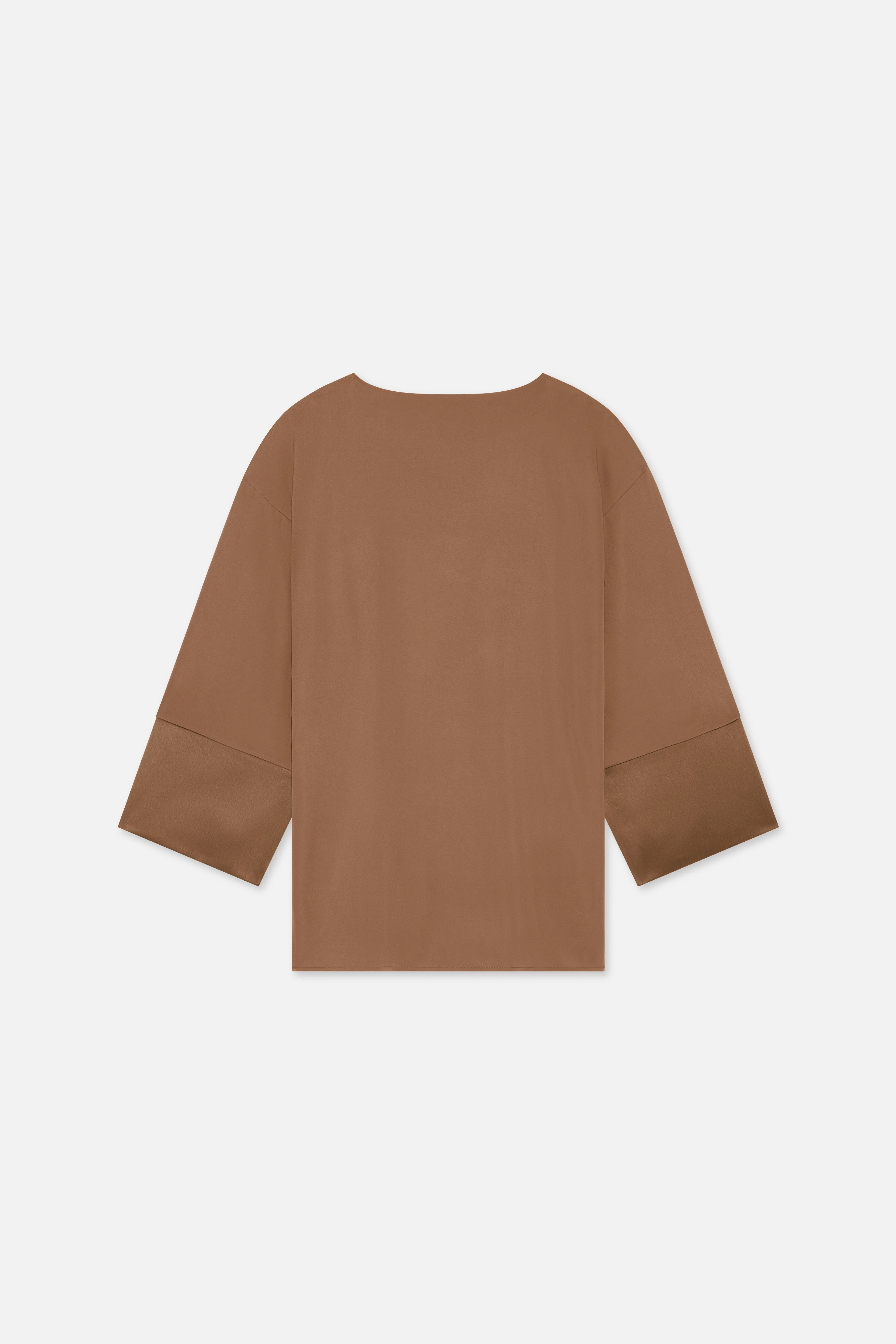 Satin Trim Blouse | Soft Bordeaux - Image 7