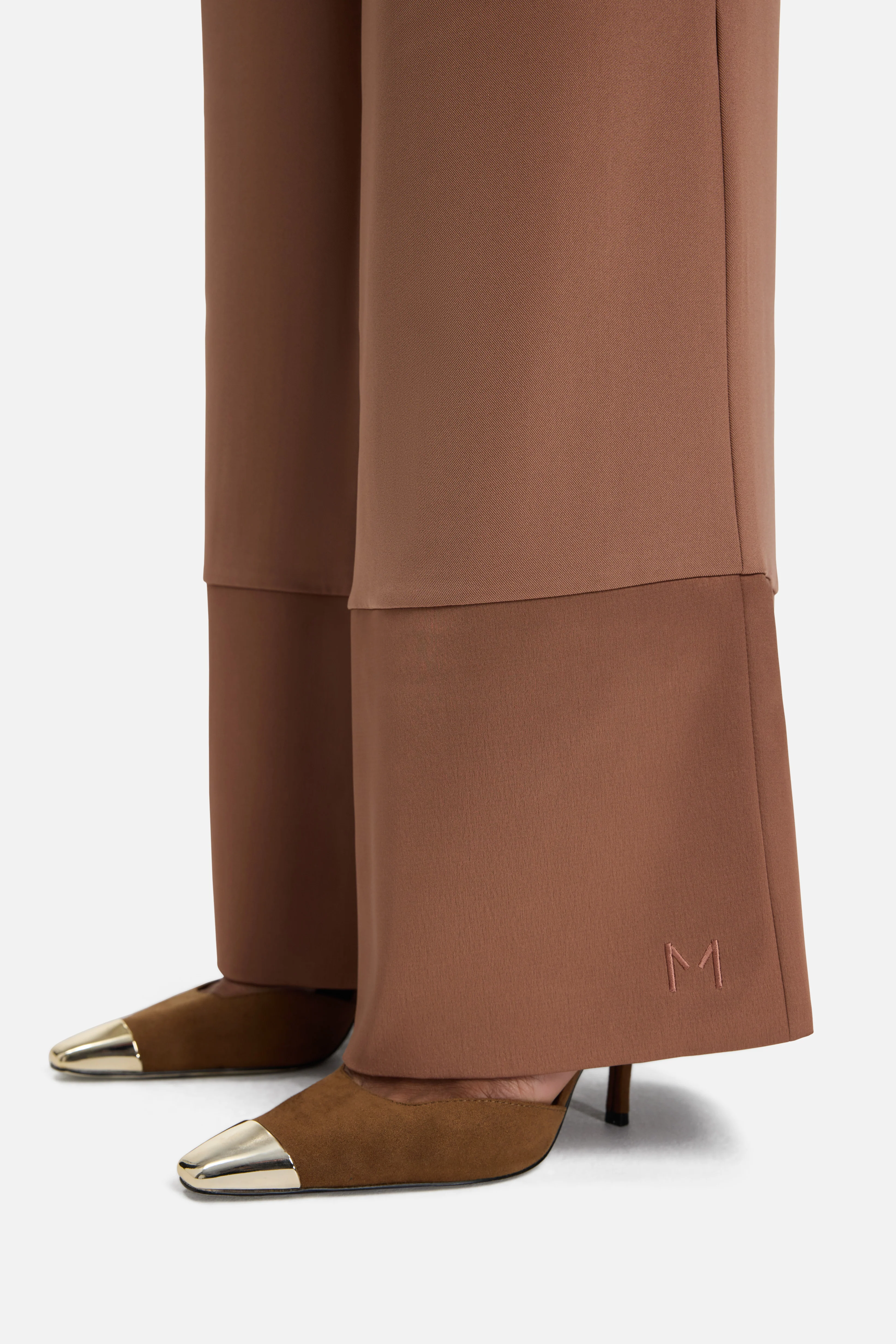 Satin Trim Trouser | Soft Bordeaux - Image 3
