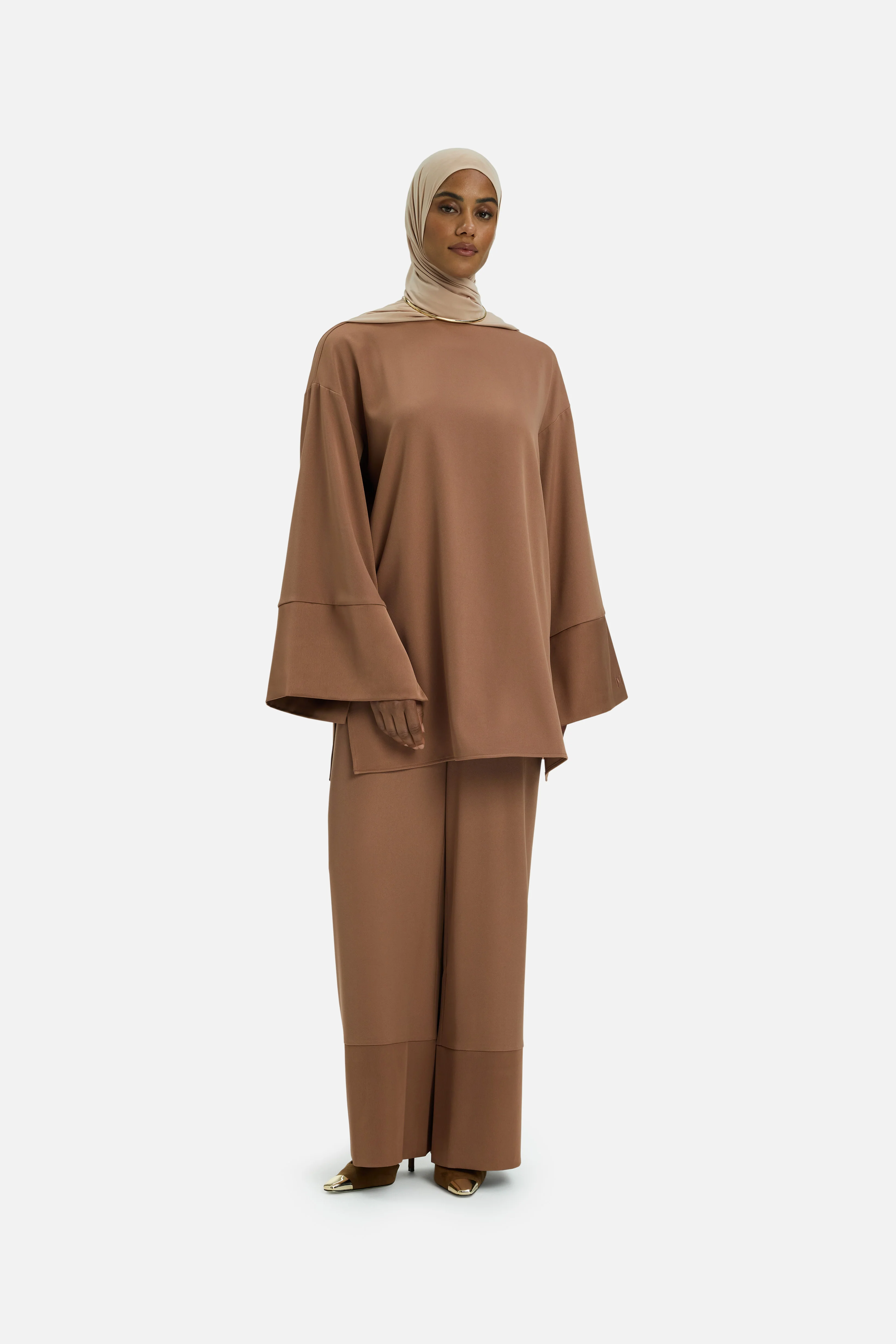 Satin Trim Trouser | Soft Bordeaux - Image 5