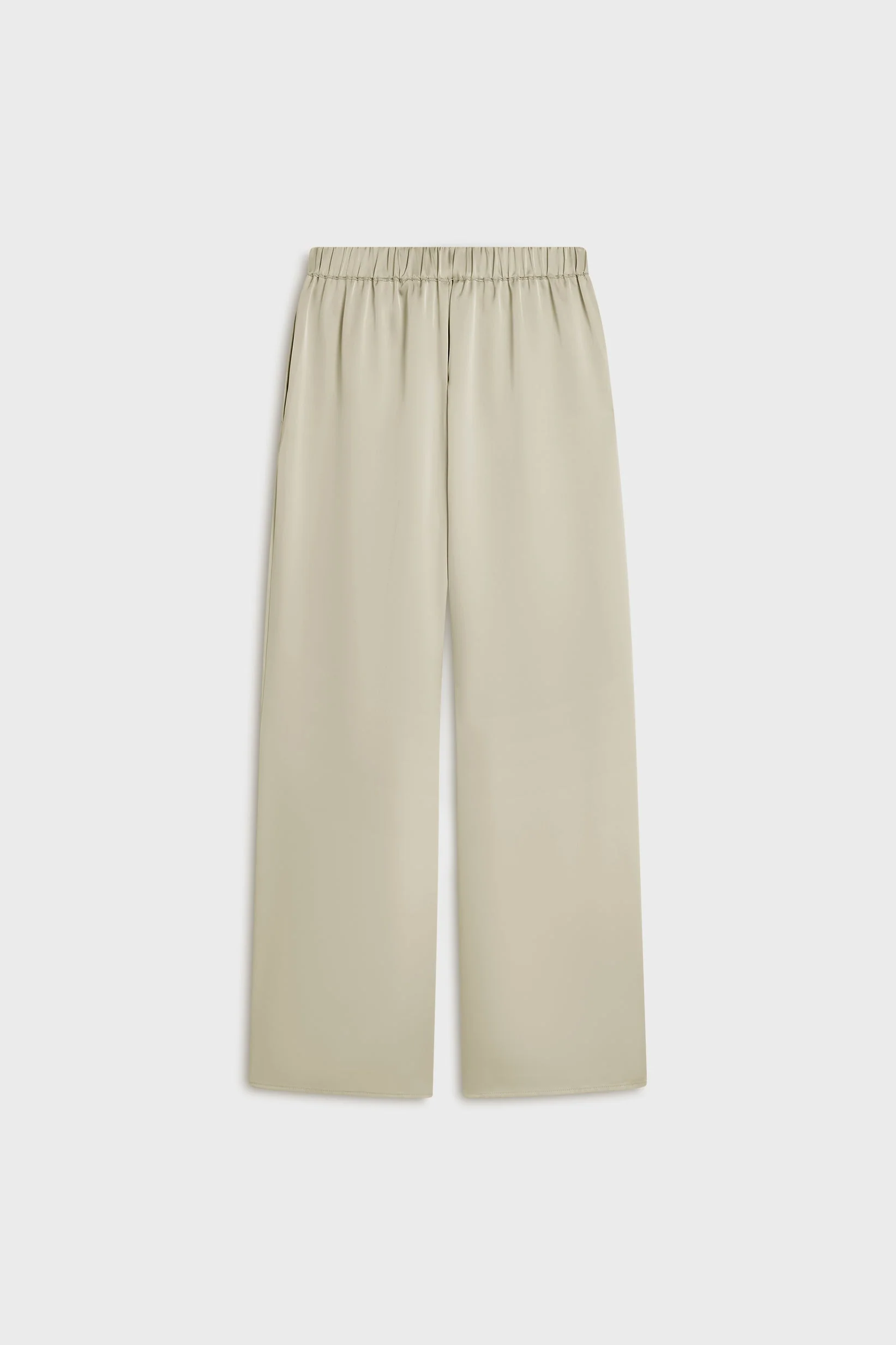 Satin Wide Leg Pants | Moss Gray - Image 5