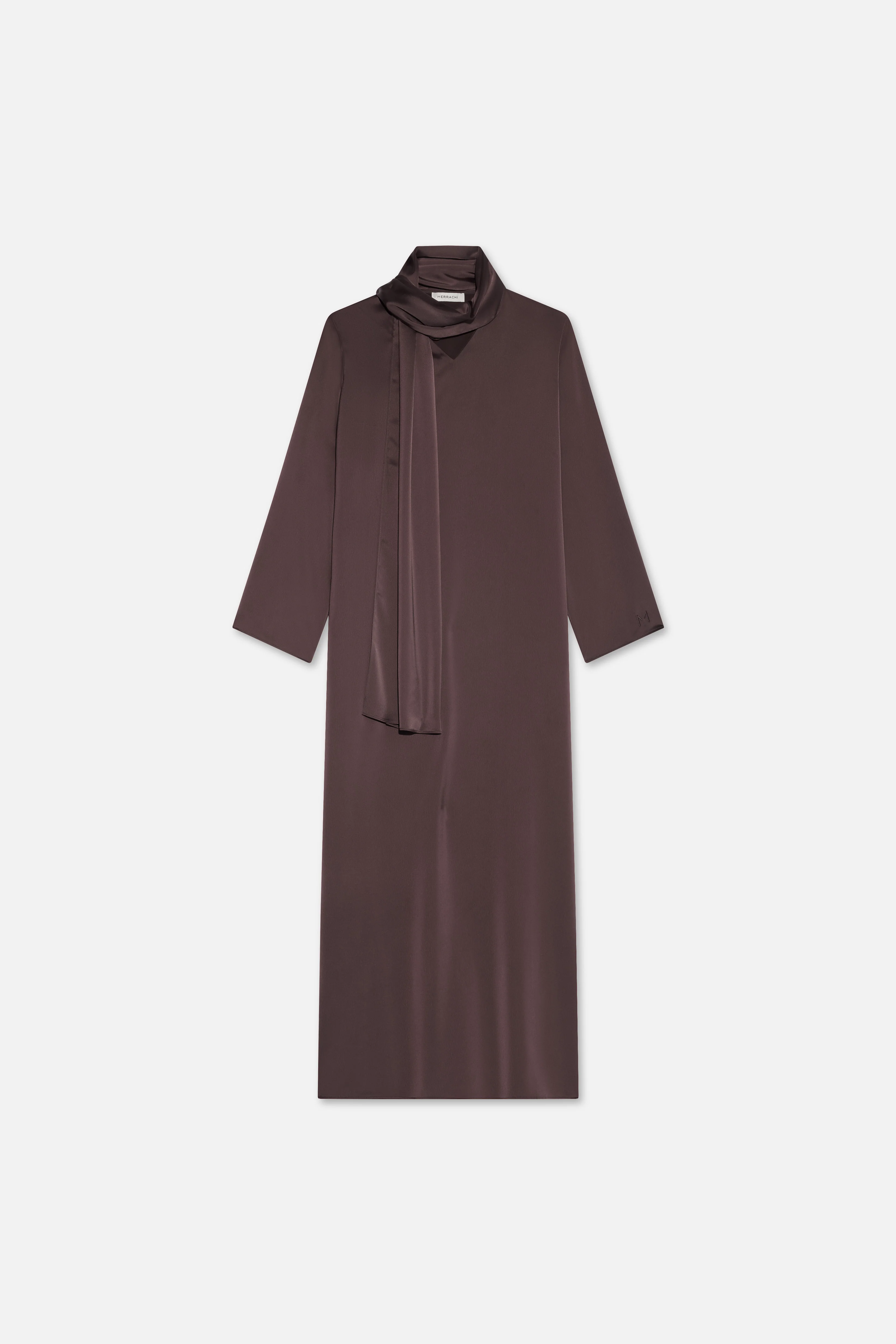 Shawl Dress | Dark Brown - Image 5