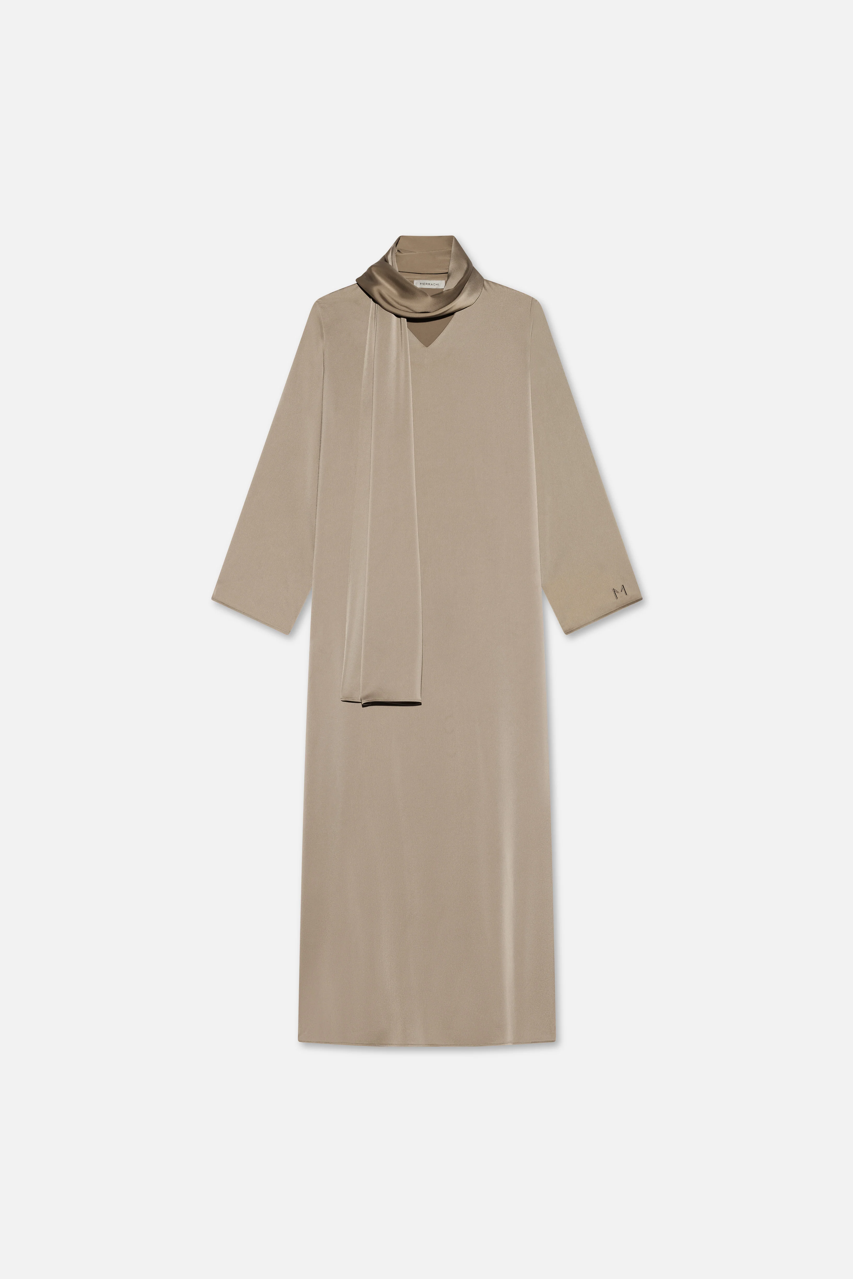 Shawl Dress | Khaki - Image 5