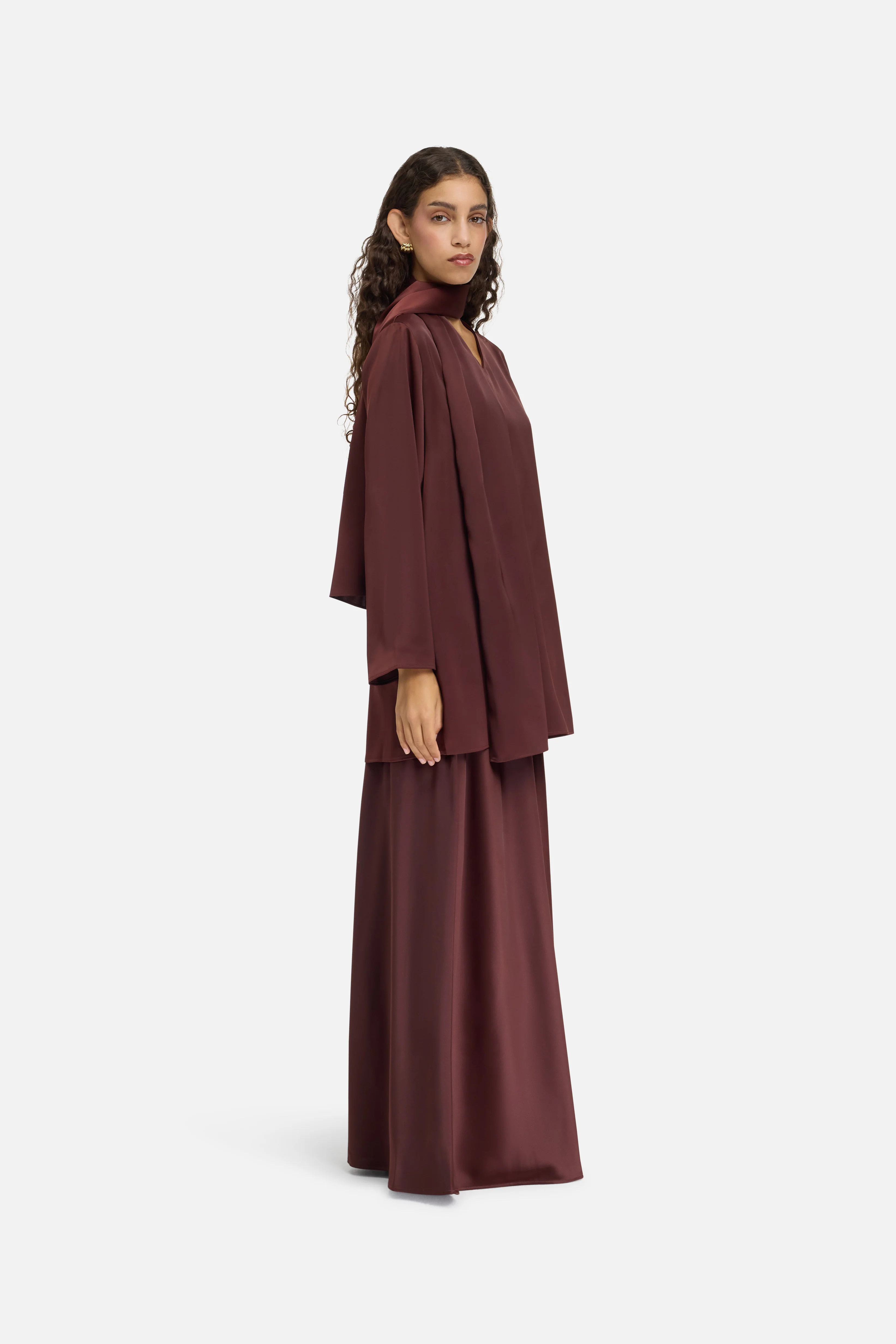 Shawl Shirt | Dark Cherry - Image 2
