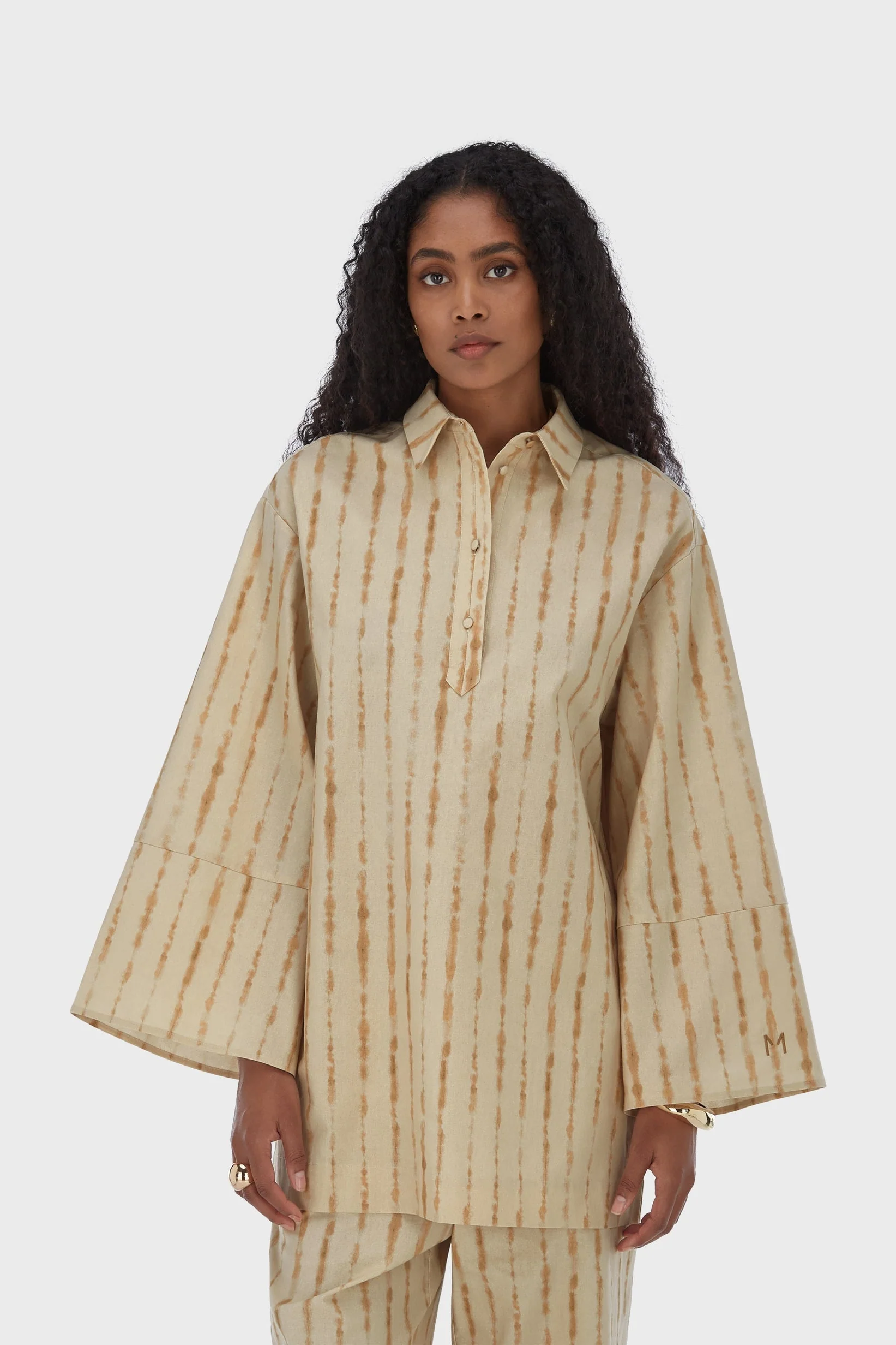 Shibori Top | Beige Rose - Image 3