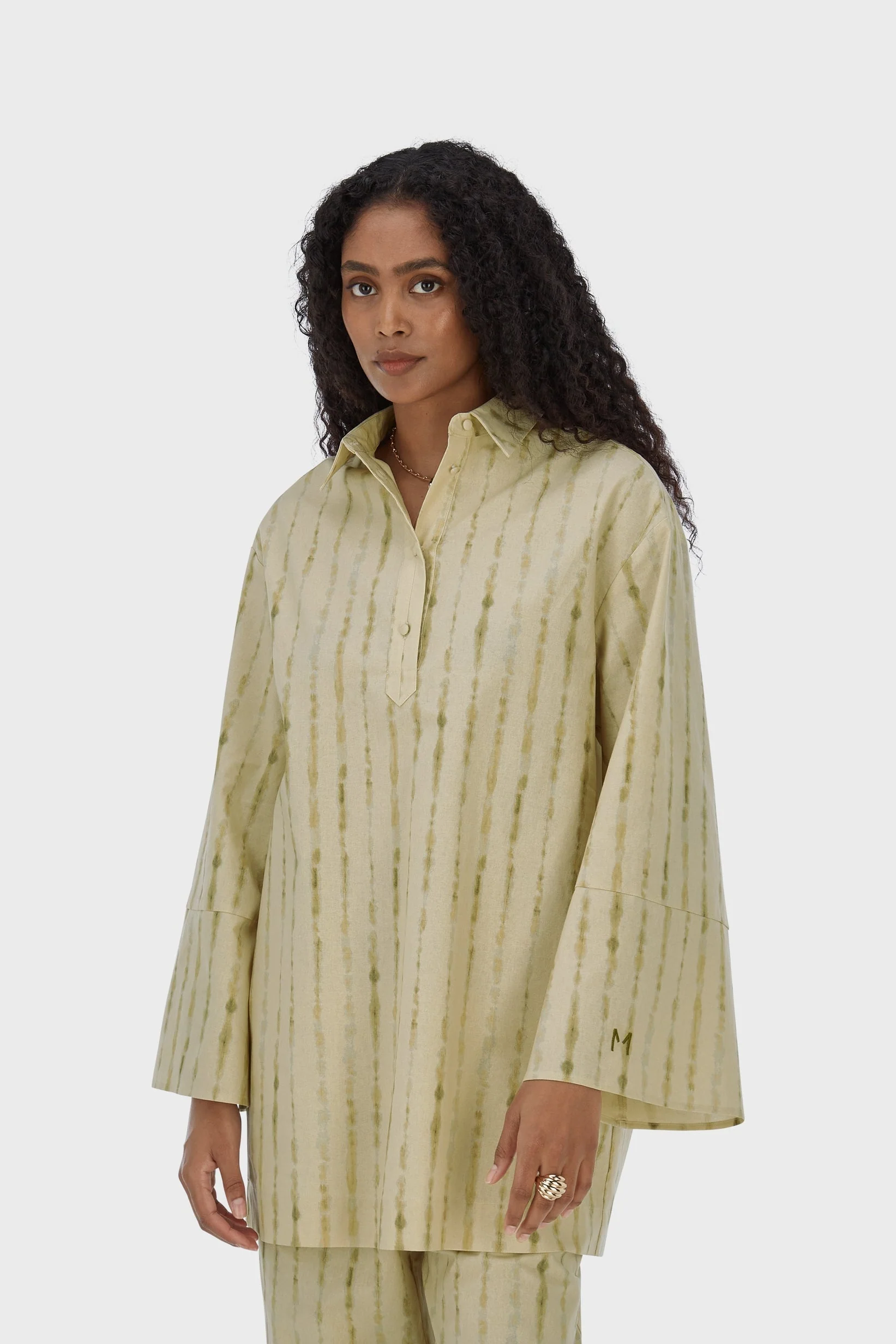 Shibori Top | Soft Khaki - Image 3