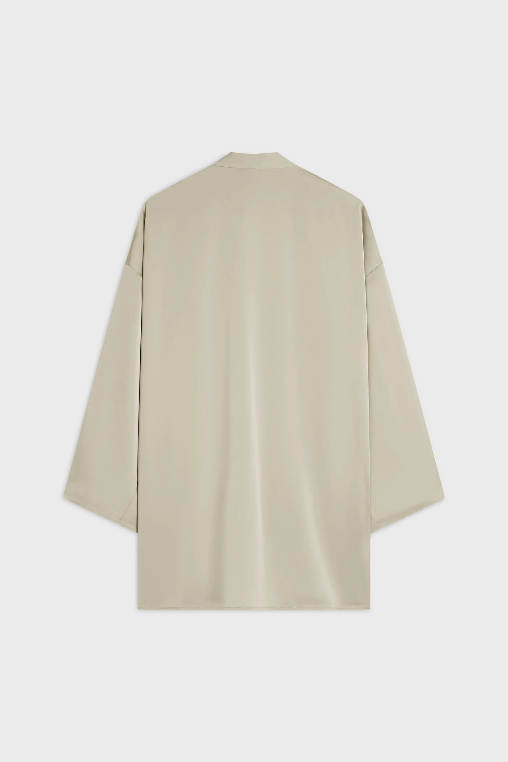 Short Satin Abaya | Moss Gray - Image 5