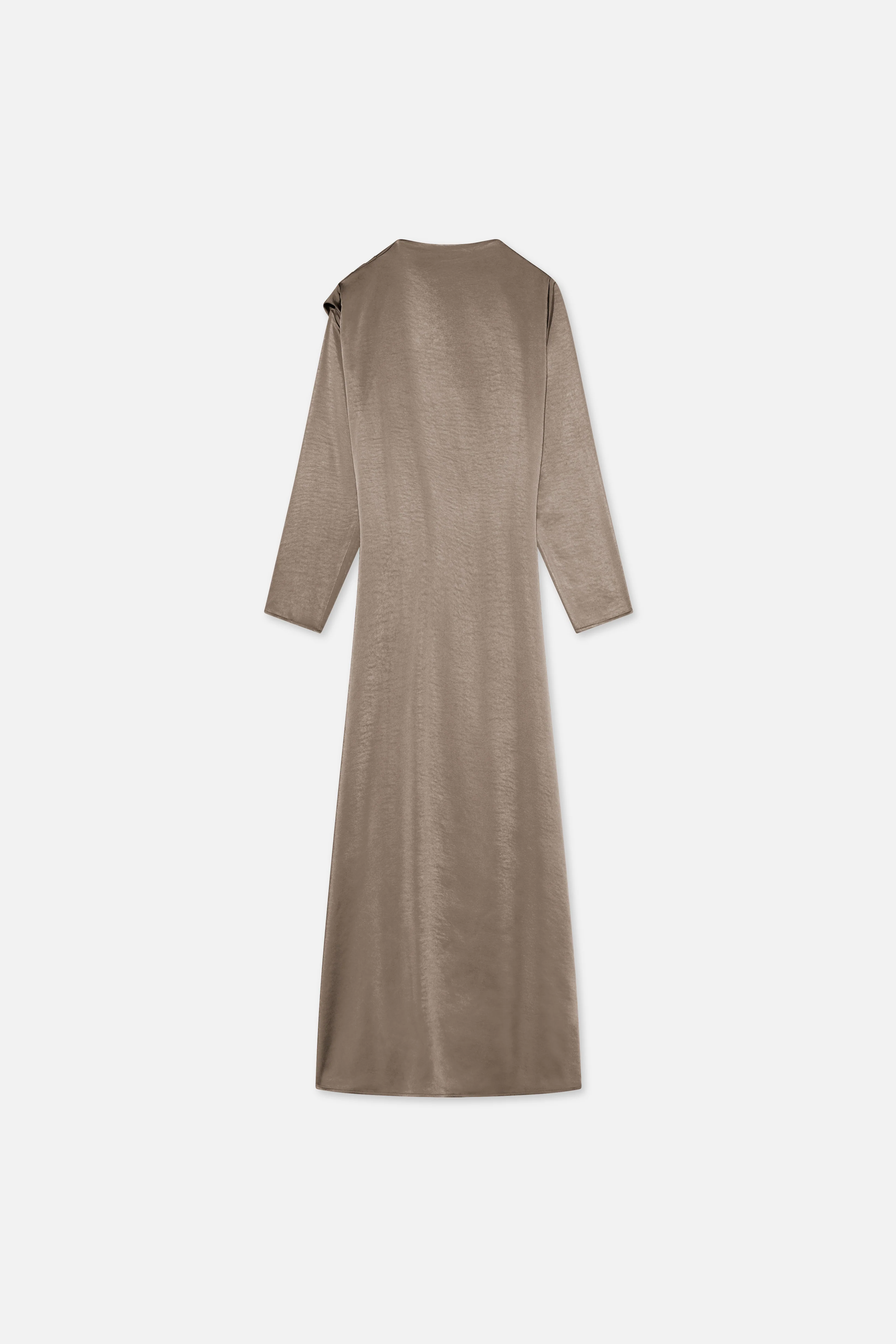 Shoulder Drape Dress | Milky Cacao - Image 6