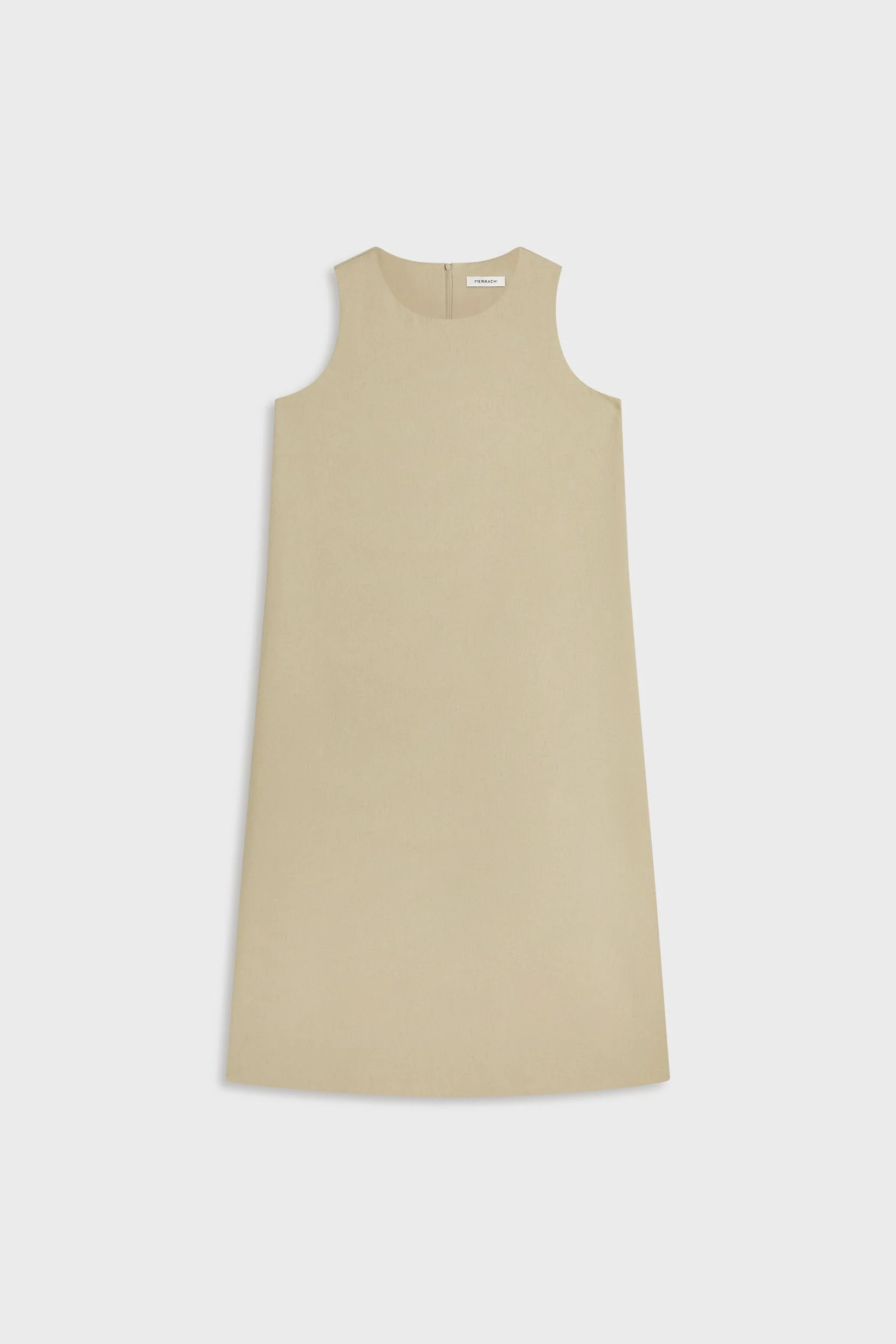 Sleeveless Dress | Warm Khaki - Image 4