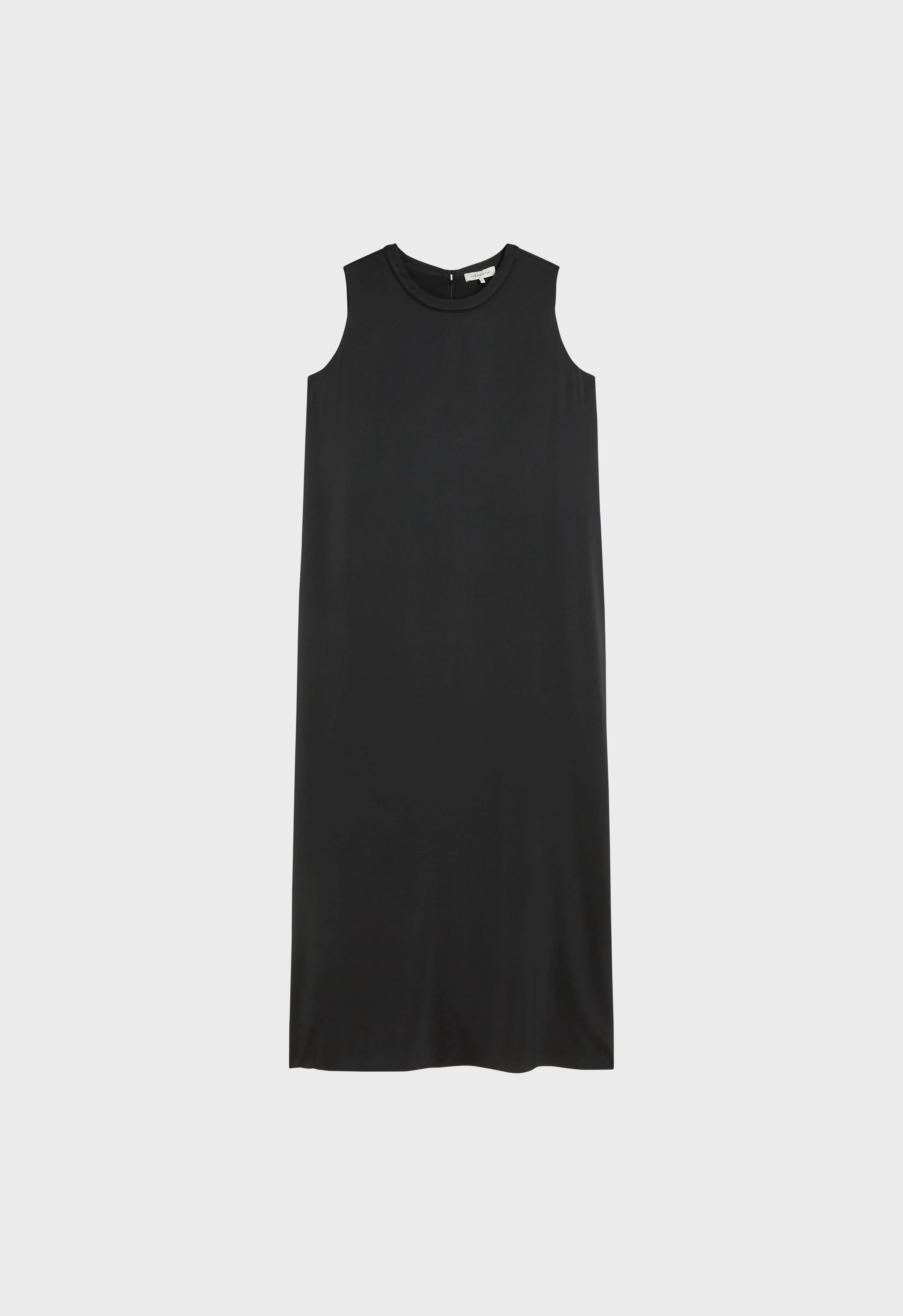 Sleeveless Satin Dress | Black - Image 3