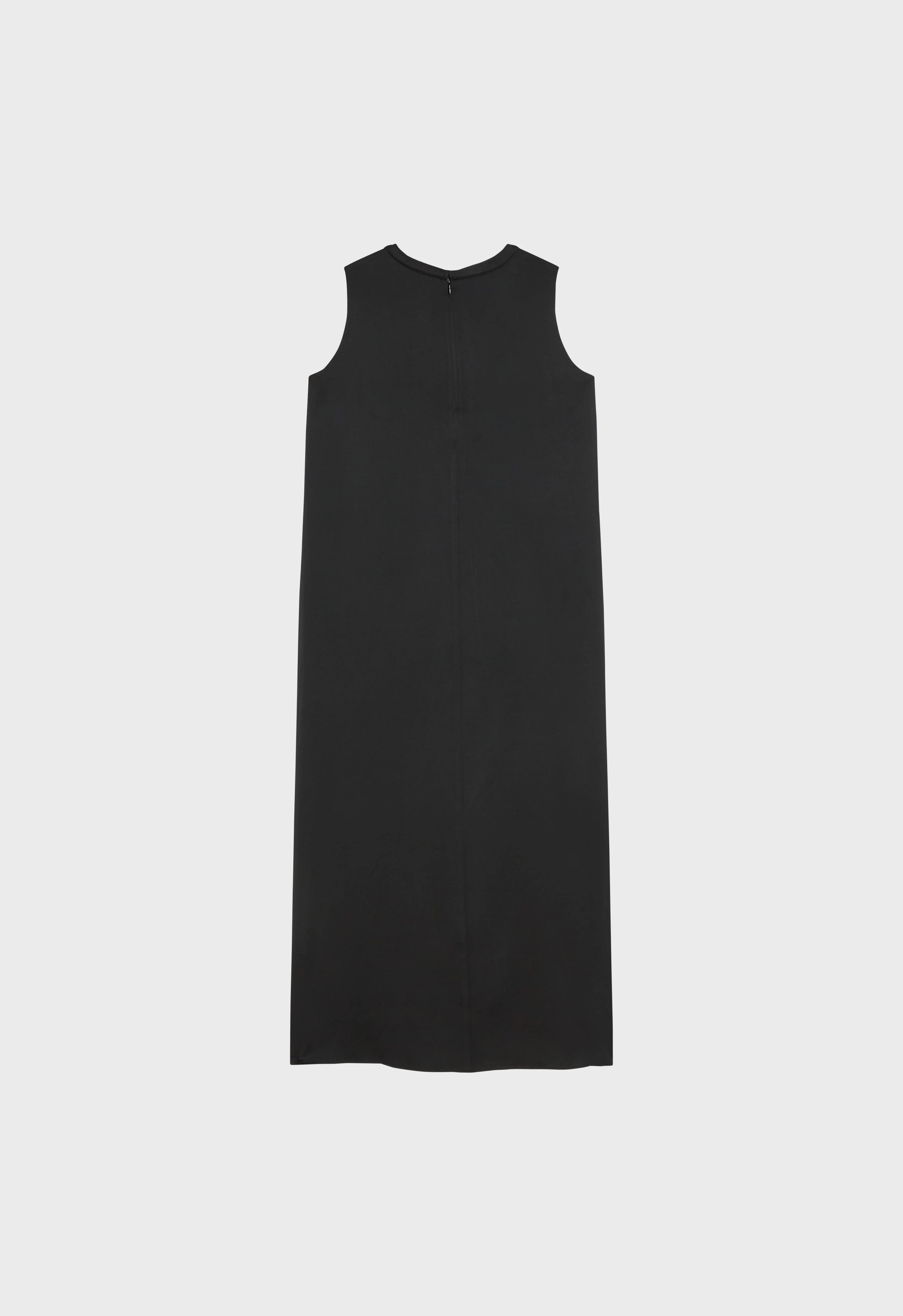 Sleeveless Satin Dress | Black - Image 4