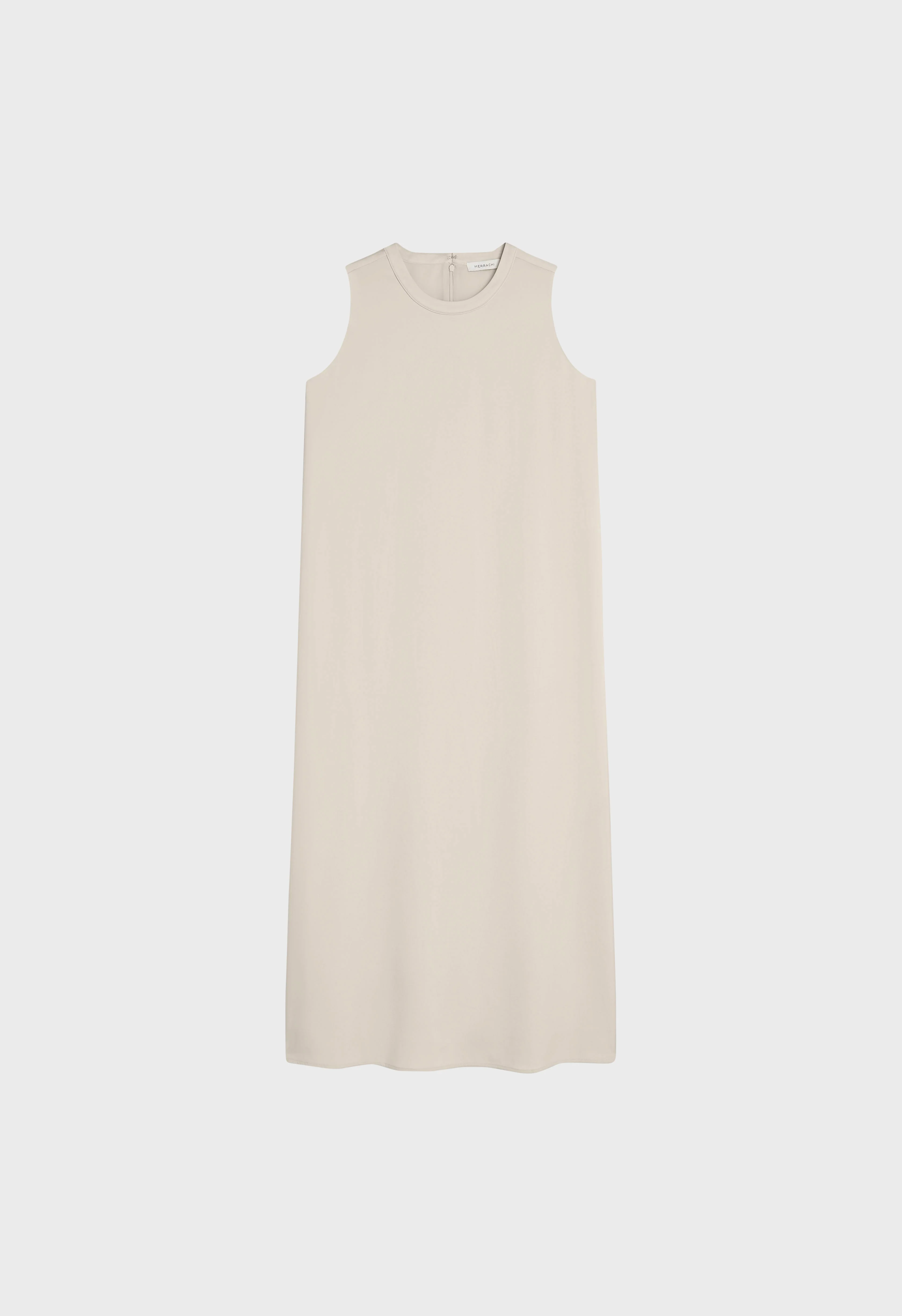 Sleeveless Satin Dress | Sand - Image 3
