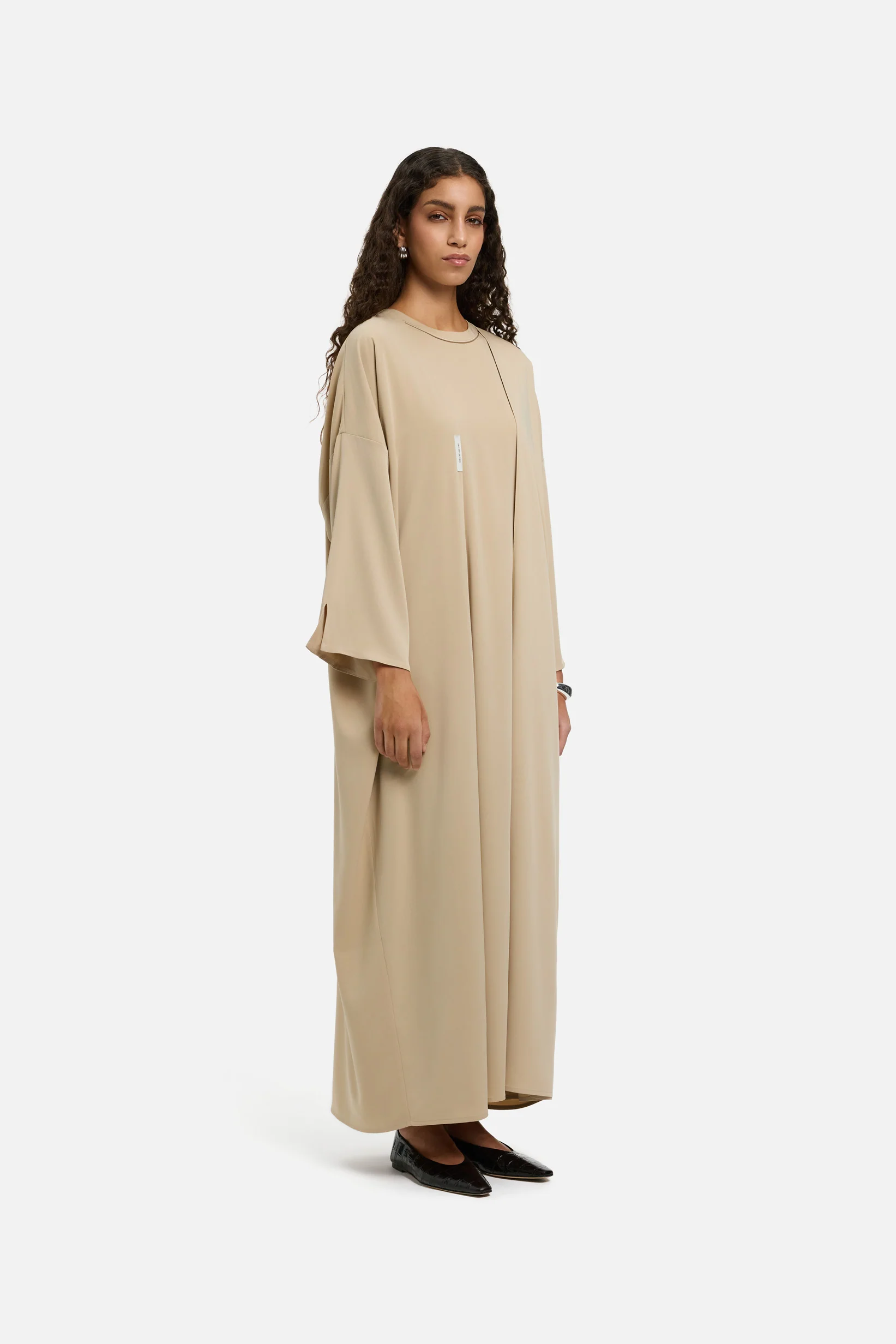 Sleeveless Woven Dress Regular | Oat - Image 2