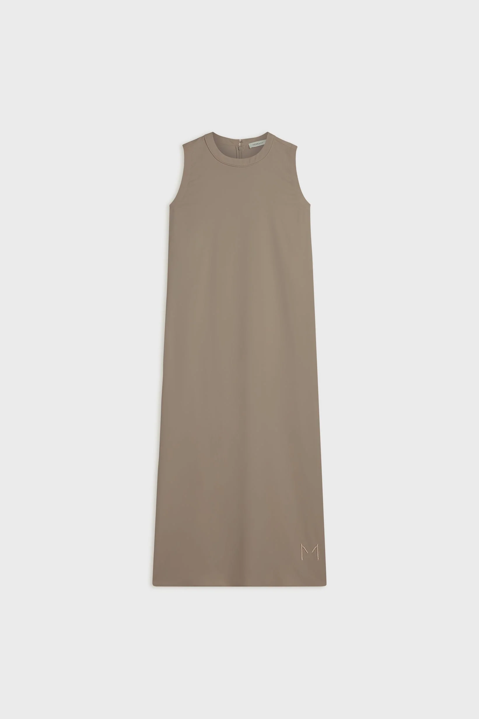 Sleeveless Woven Dress Regular | Taupe - Image 4