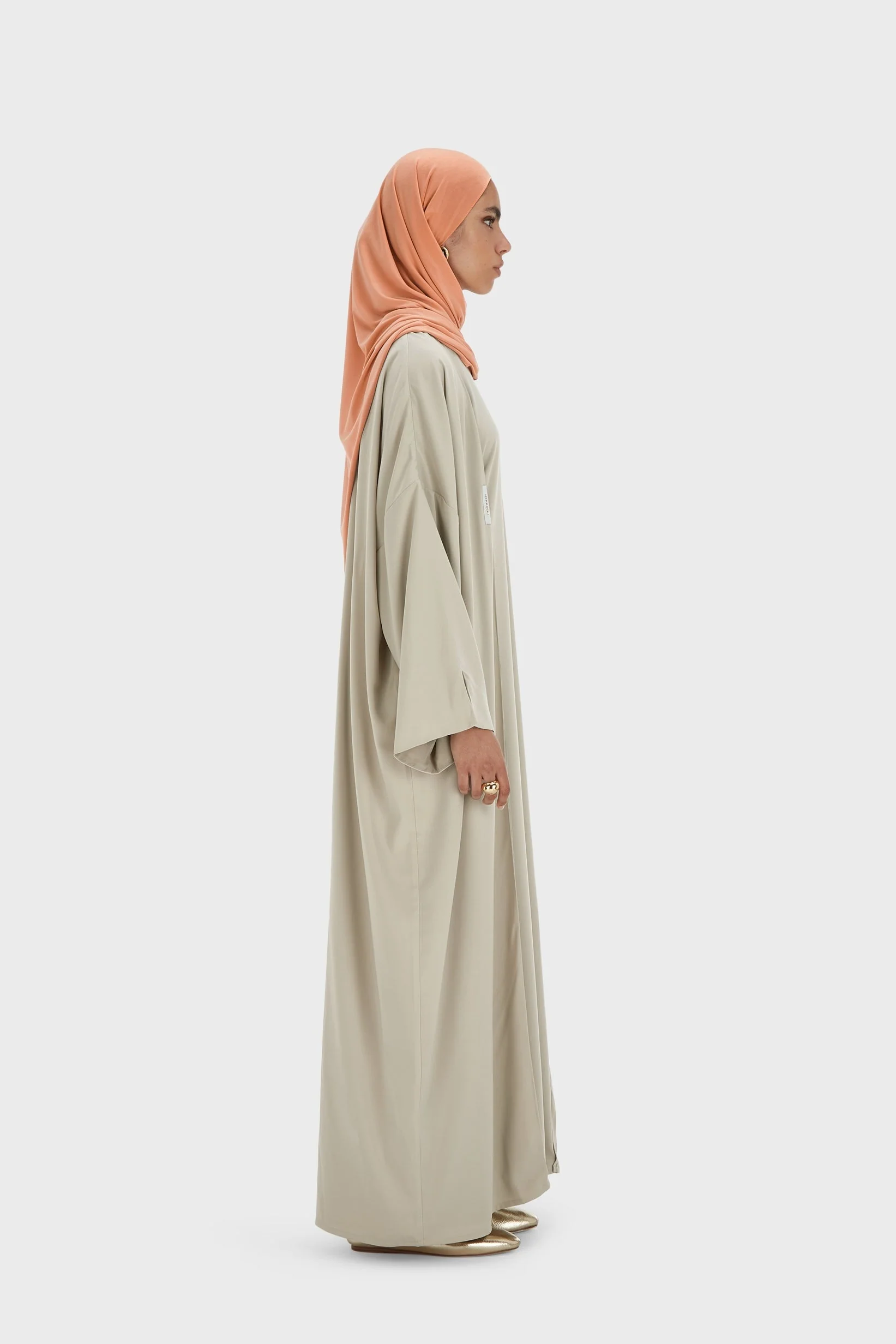 Sleeveless Woven Dress Regular | Moss Gray - Image 2
