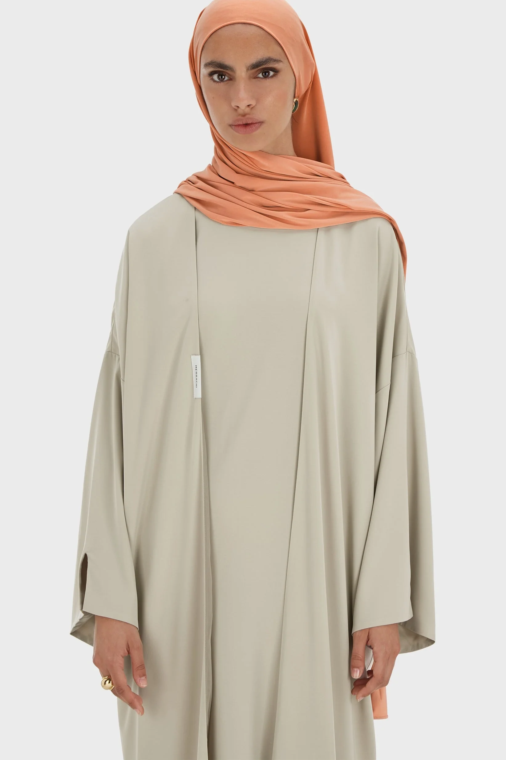 Sleeveless Woven Dress Regular | Moss Gray - Image 3