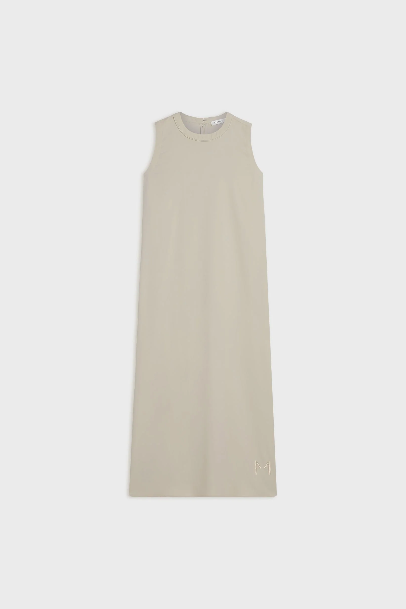 Sleeveless Woven Dress Regular | Moss Gray - Image 4