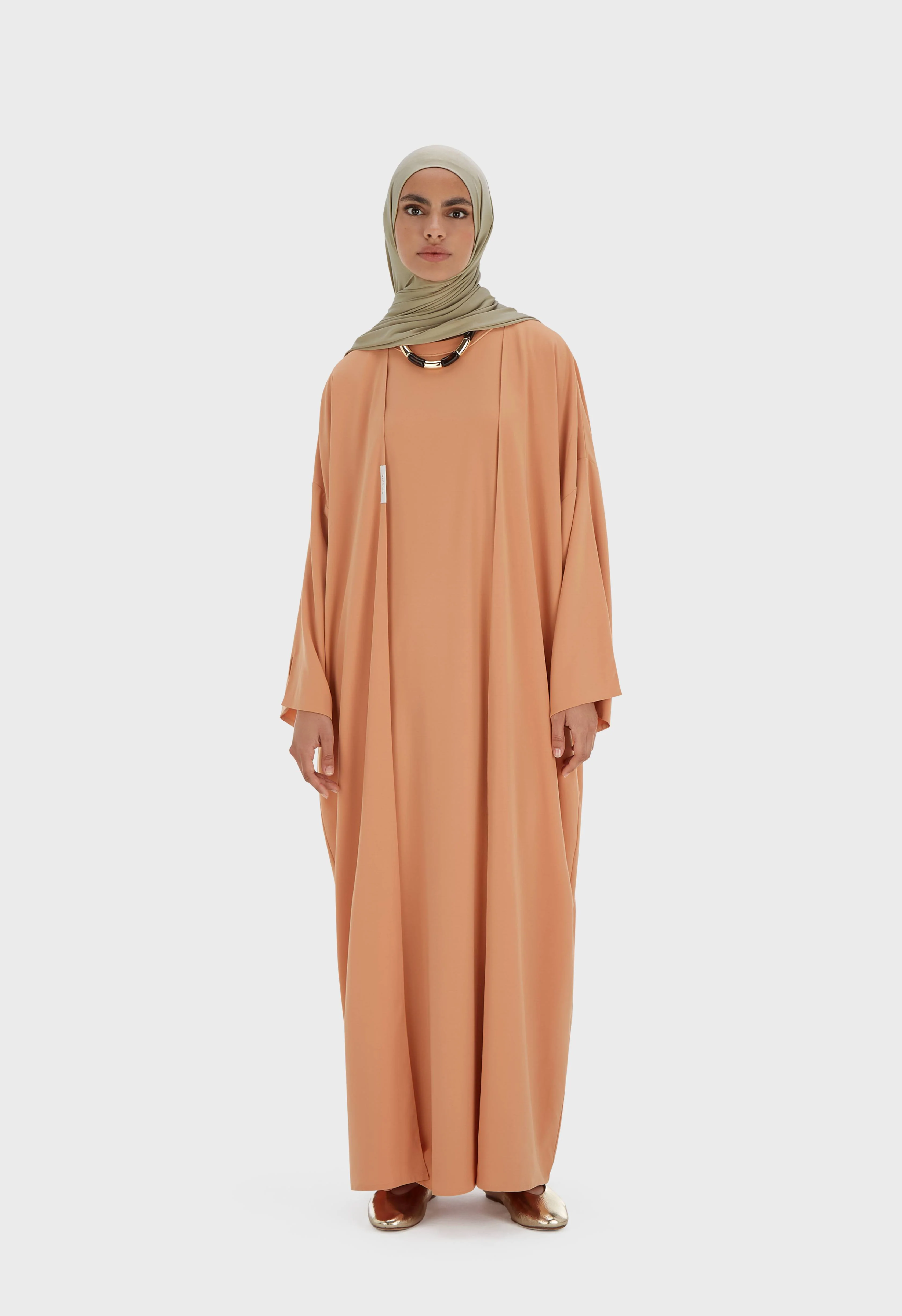 Sleeveless Woven Dress Short | Pastel Orange