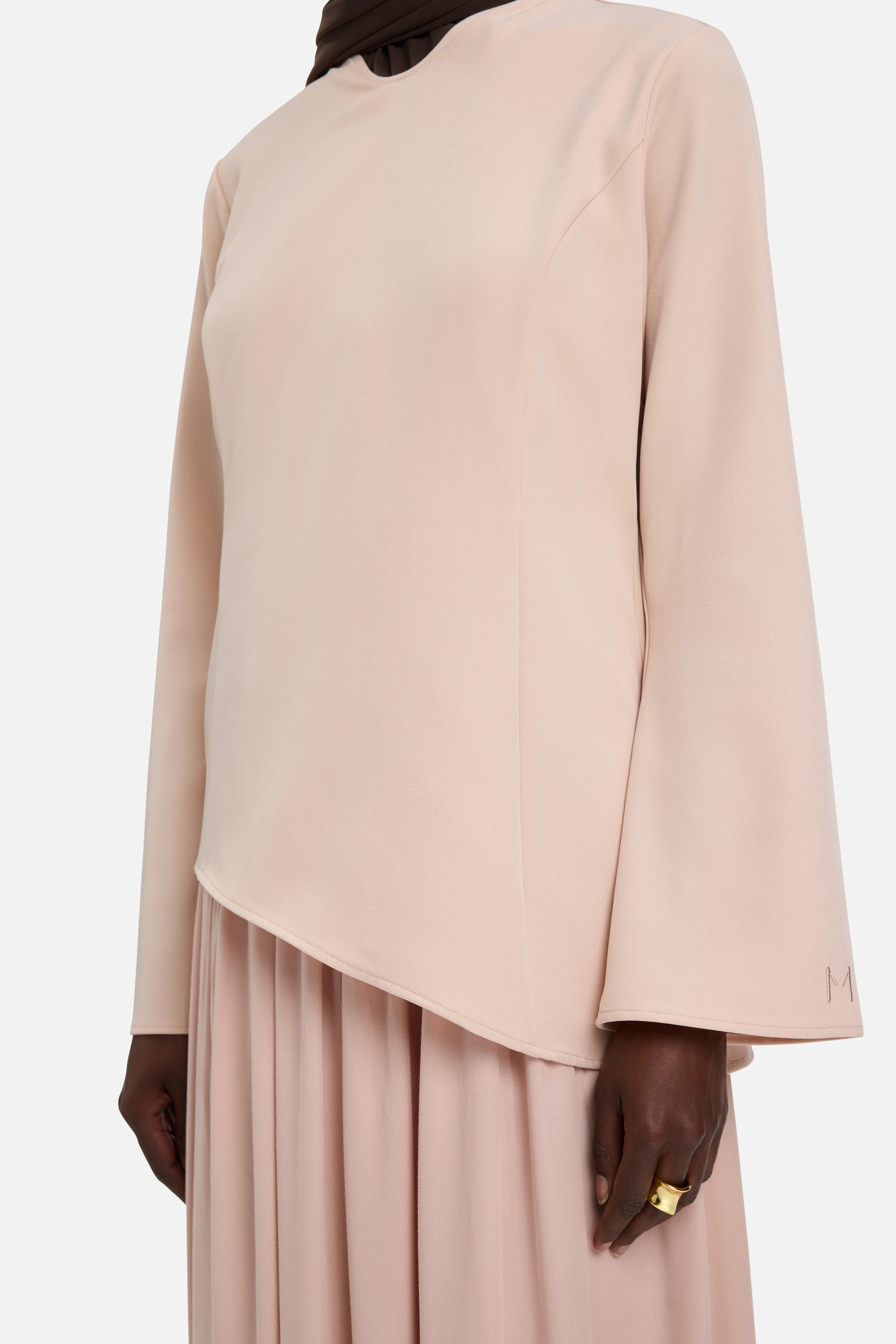 [PREORDER] Soft Curved Tailored Dress | Dark Rose - Image 3