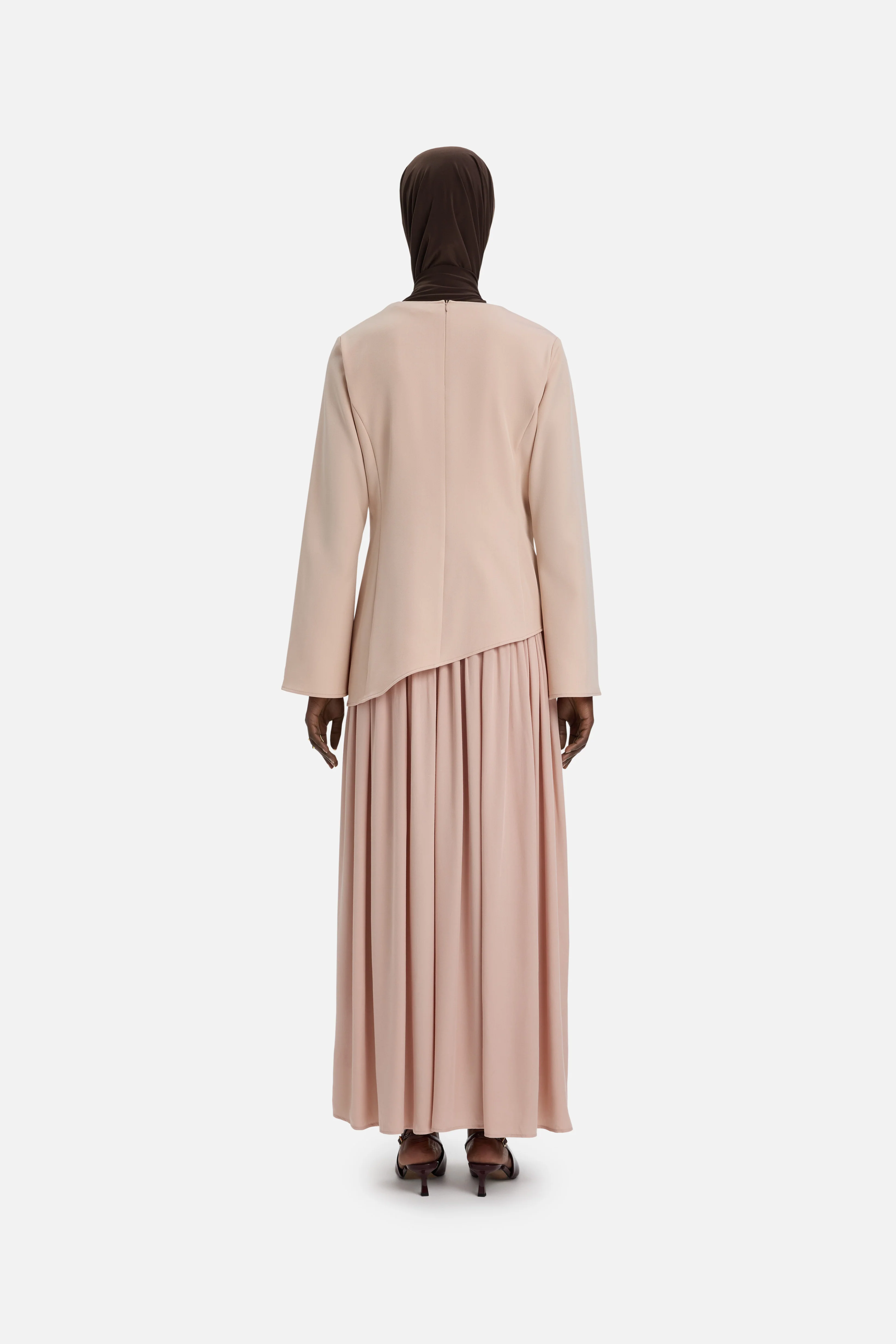 [PREORDER] Soft Curved Tailored Dress | Dark Rose - Image 4