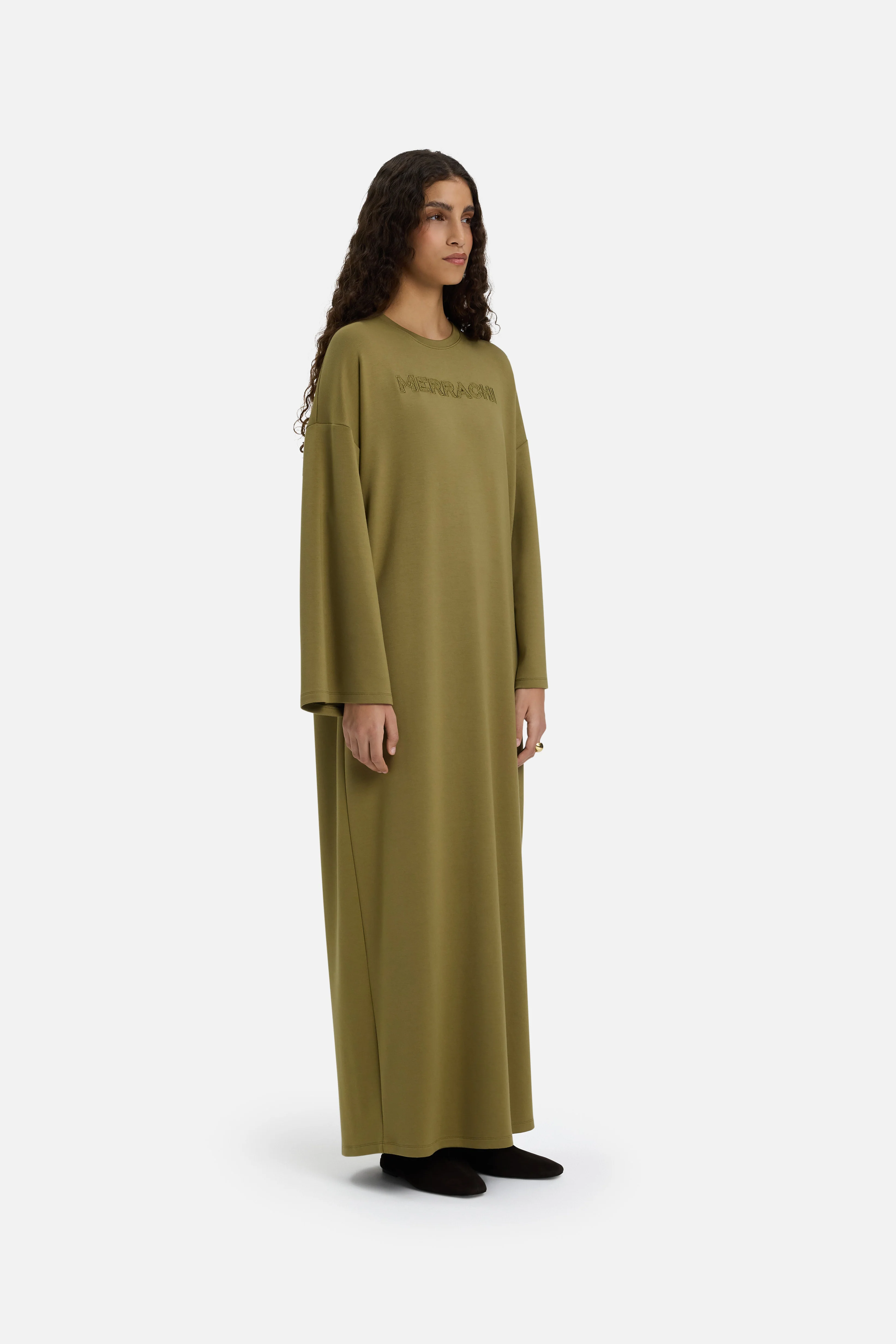 Soft Rayon Dress | Olive - Image 2