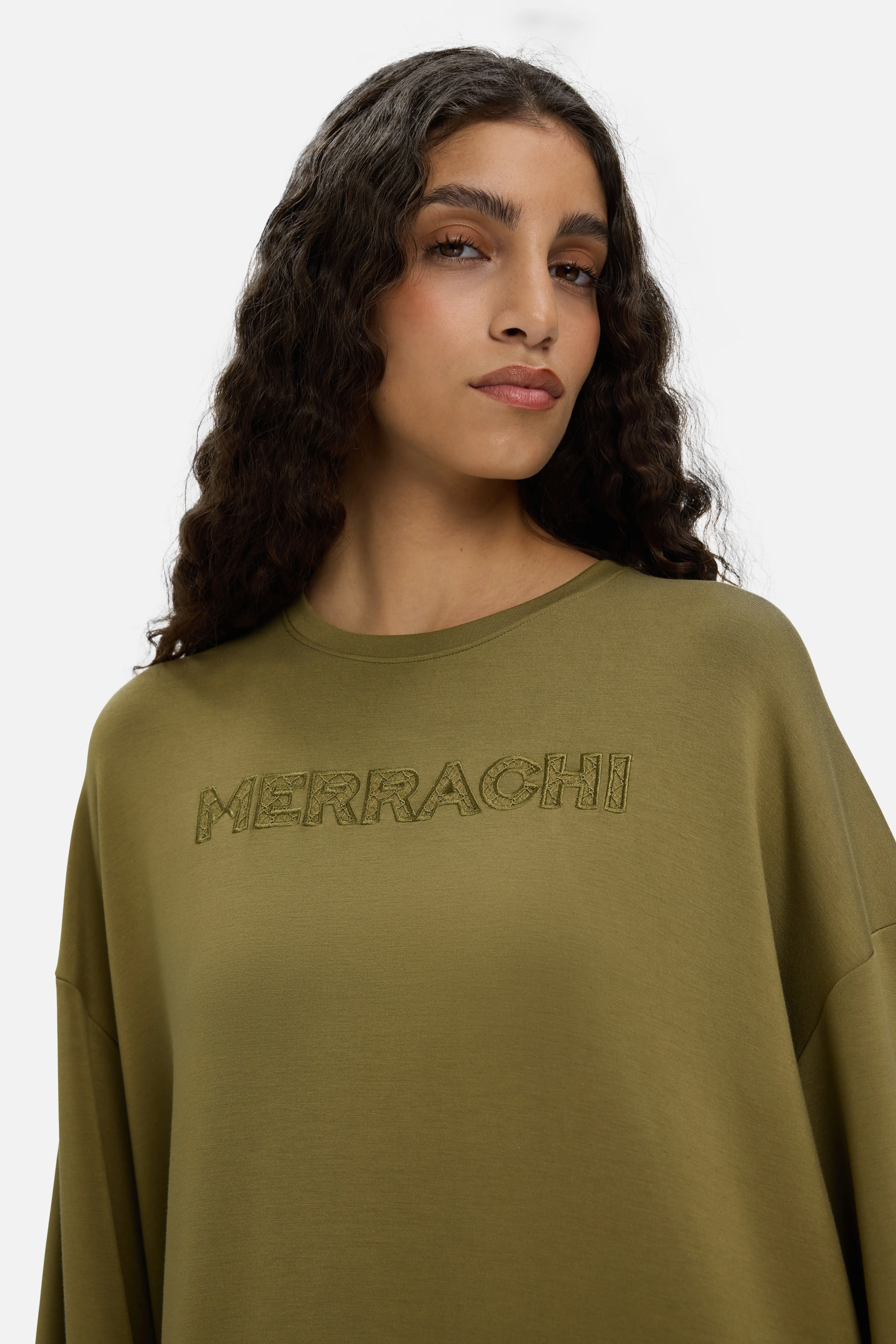 Soft Rayon Dress | Olive - Image 3