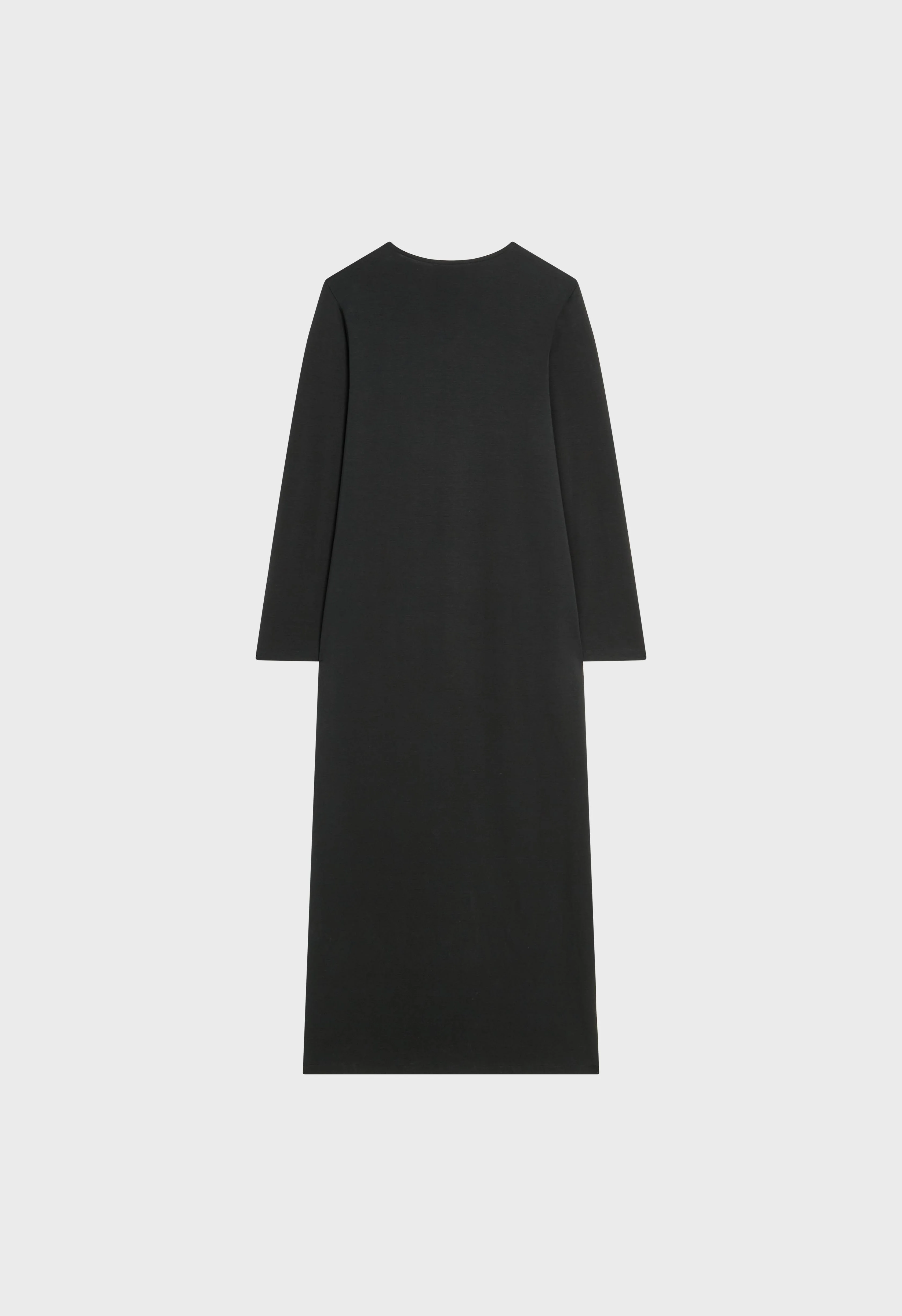 Soft Rayon V-Neck Dress | Black - Image 4