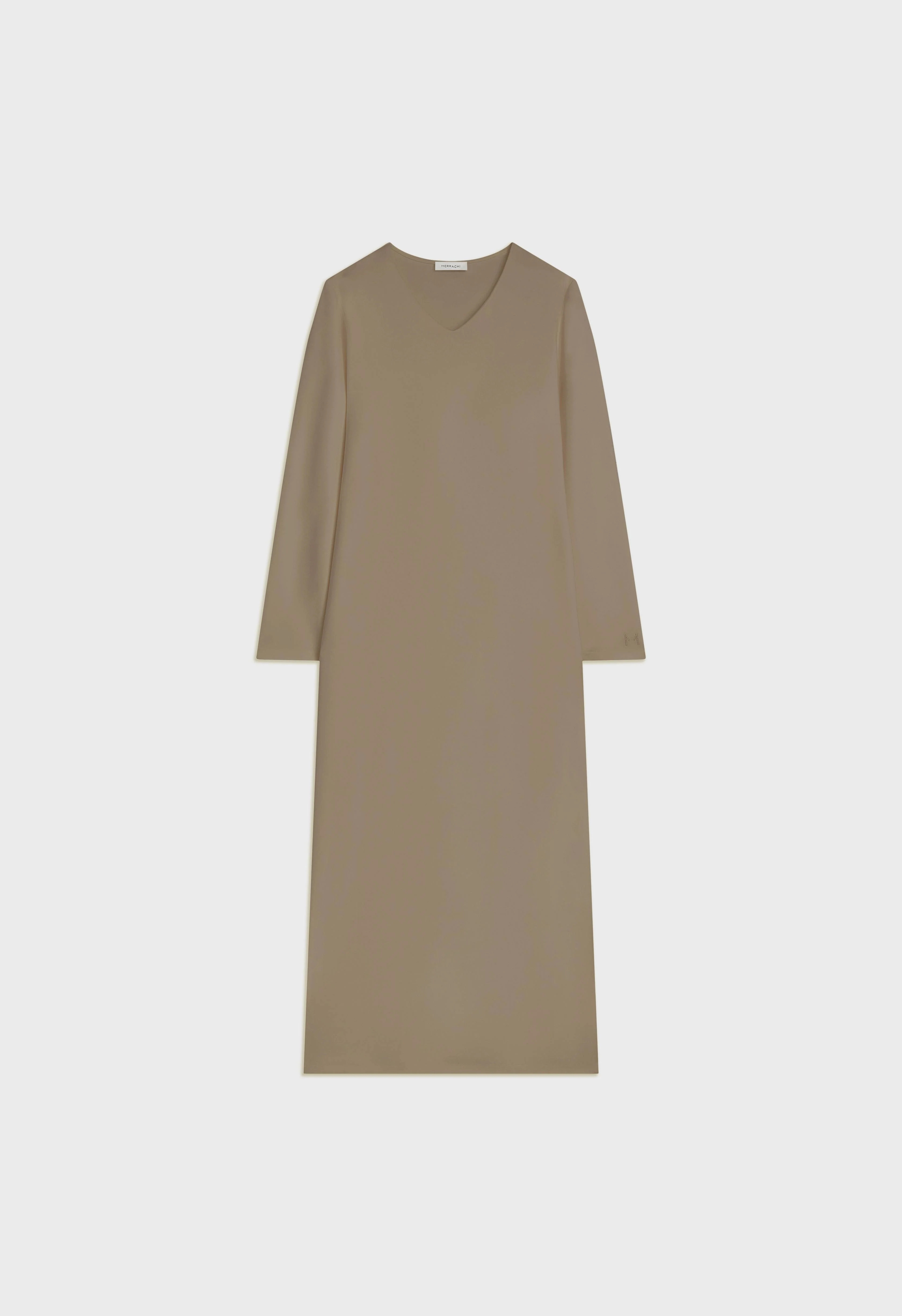 Soft Rayon V-Neck Dress | Desert Brown - Image 4
