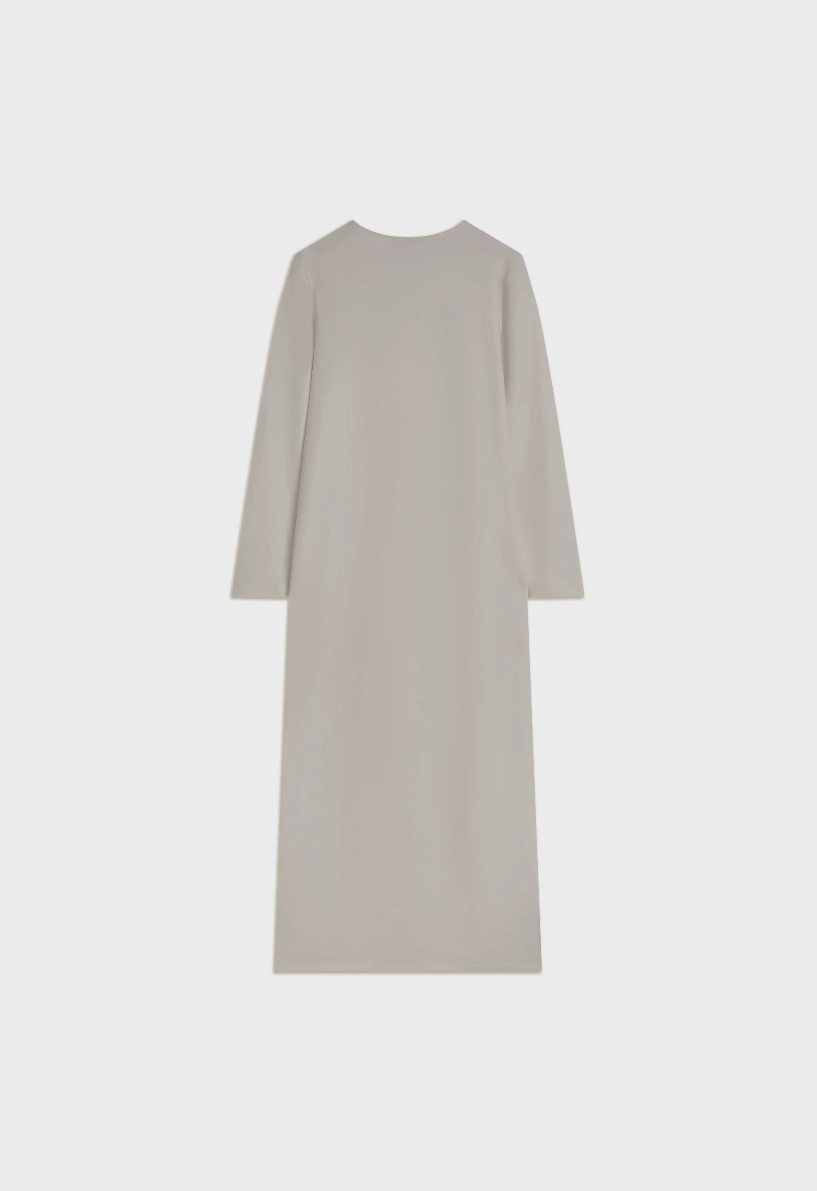 Soft Rayon V-Neck Dress | Pebble - Image 4