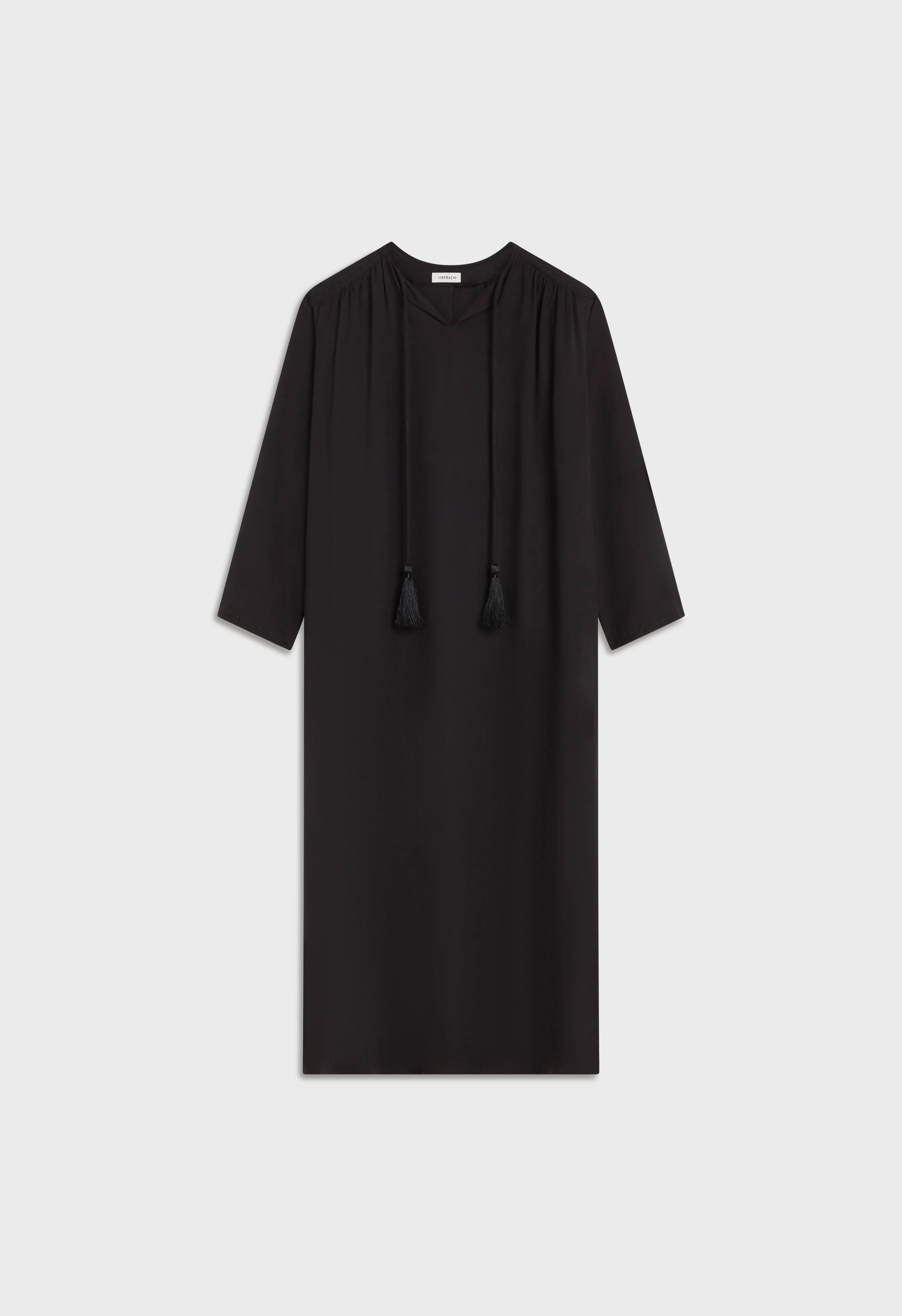 Soft Woven Tailored Dress | Black - Image 5