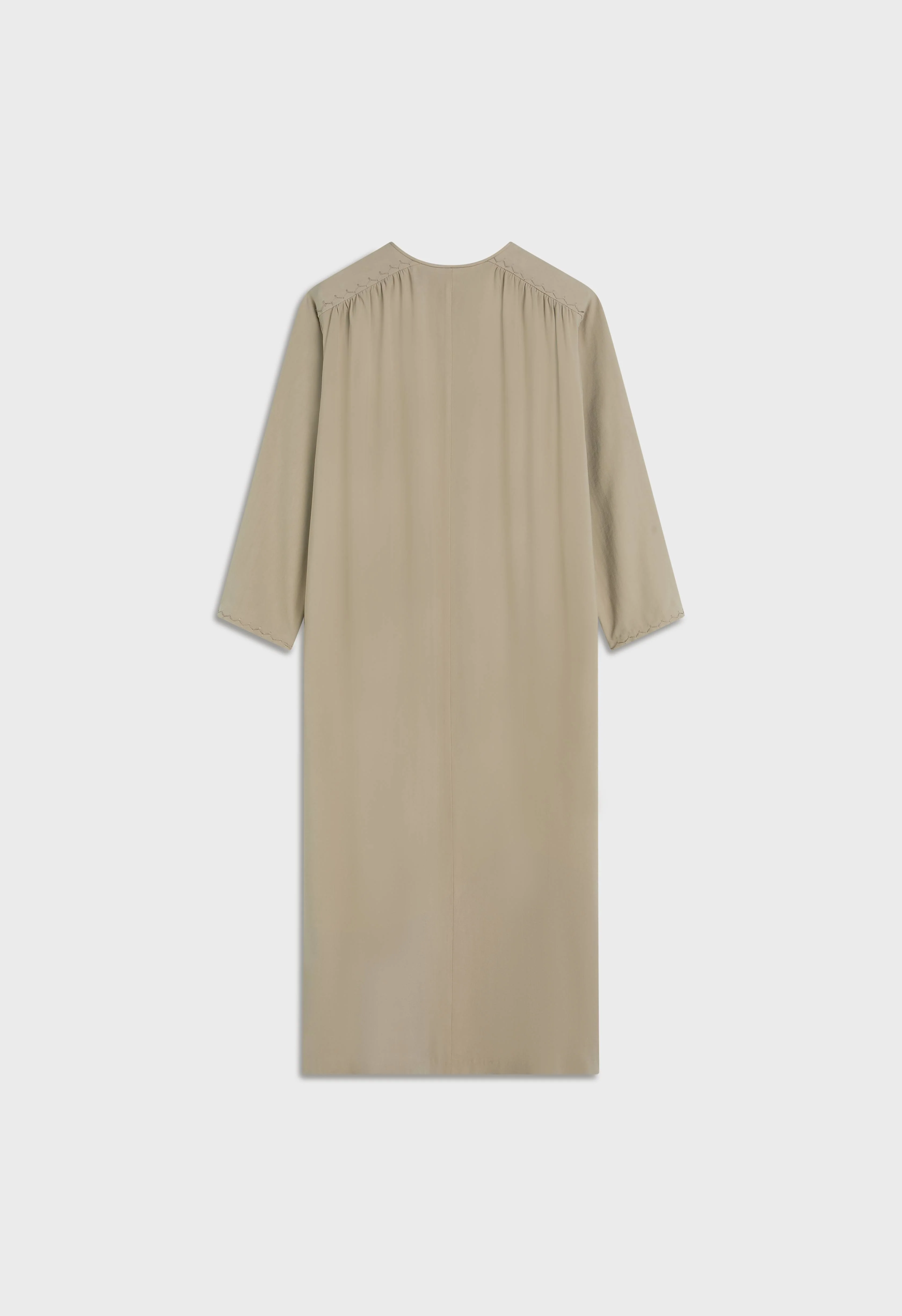 Soft Woven Tailored Dress | Mocha - Image 4