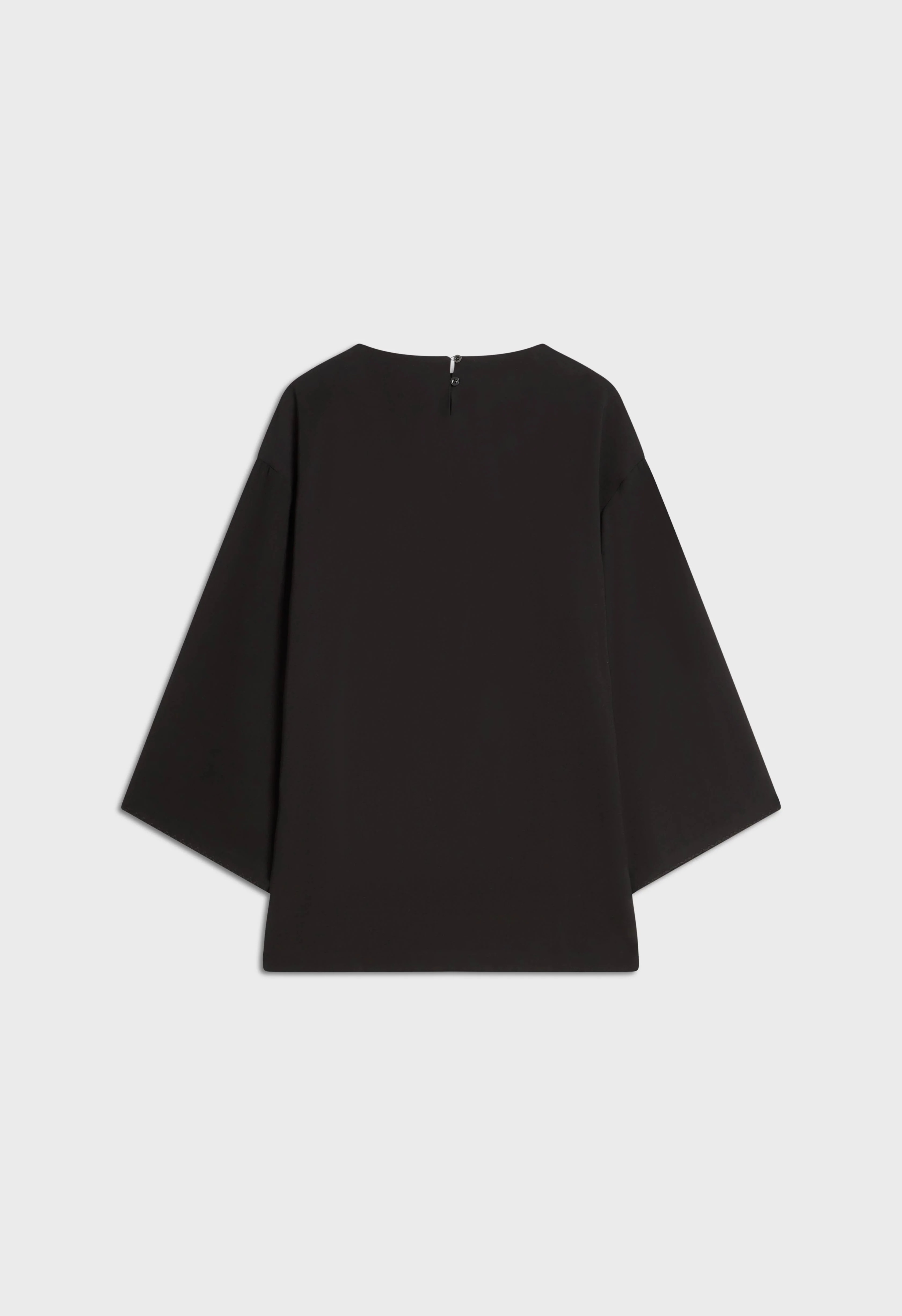 Soft Woven Tailored Top | Black - Image 4