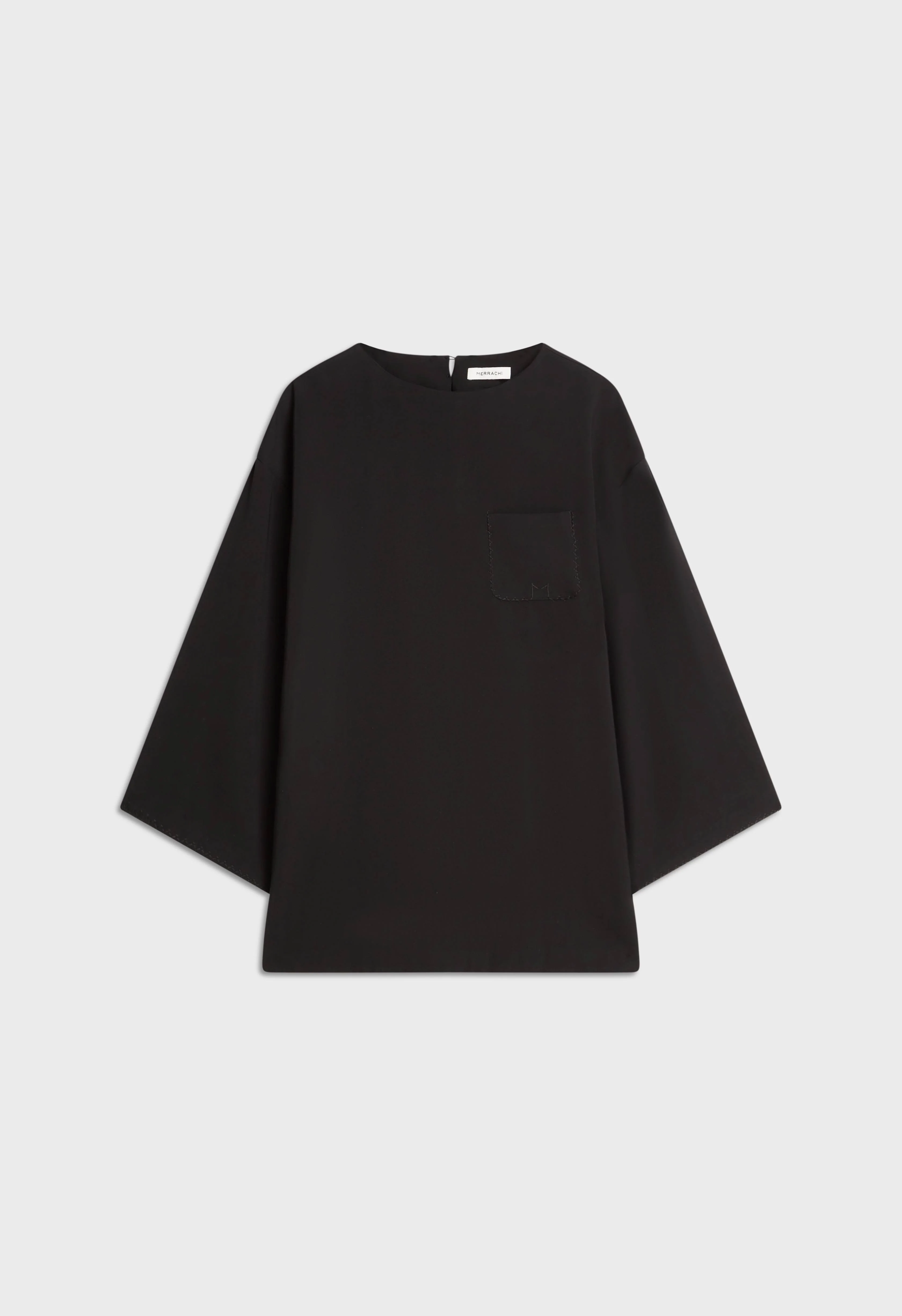 Soft Woven Tailored Top | Black - Image 5