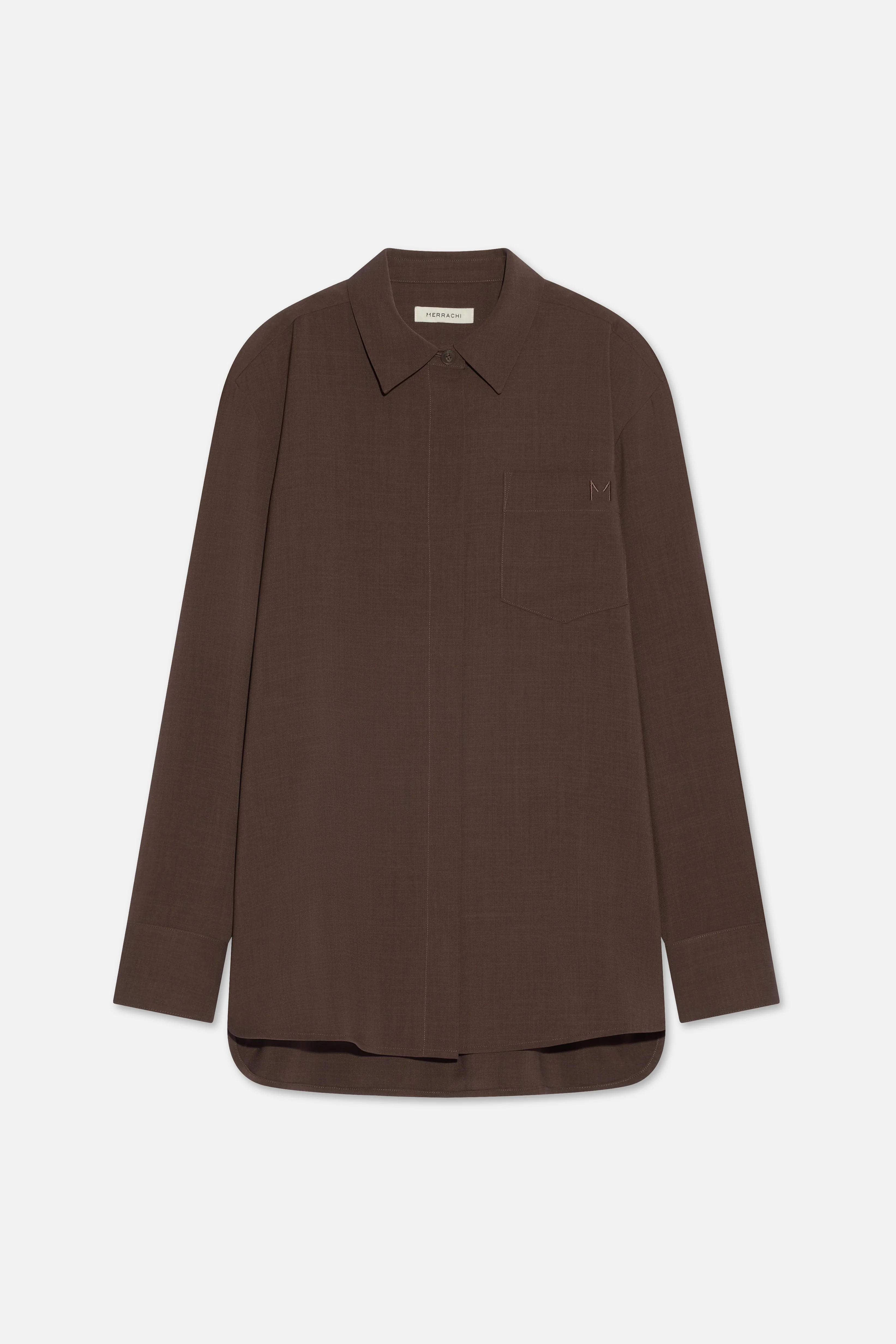 Straight Shirt | Dark Brown - Image 5