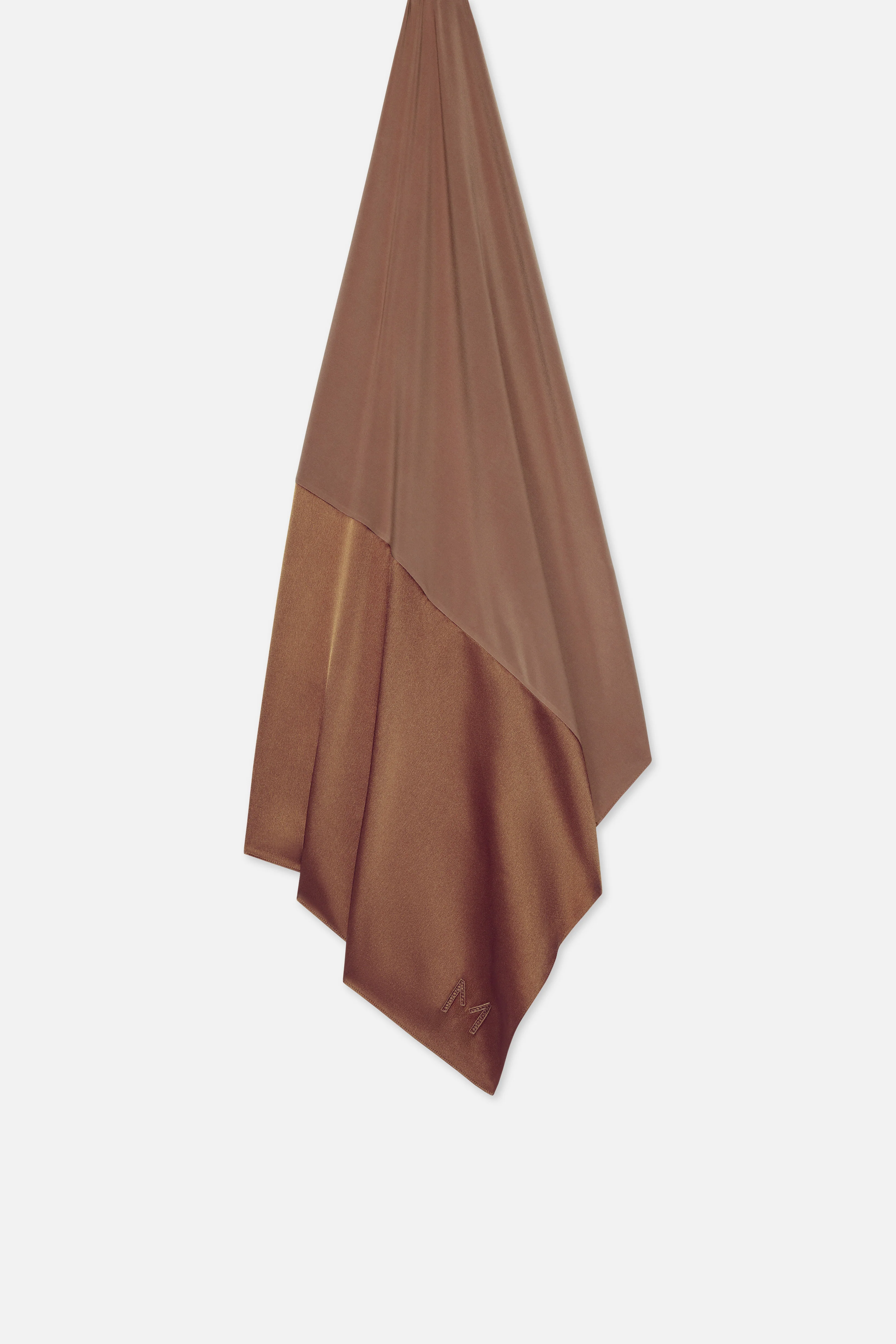 Structured Satin Edge Scarf | Soft Bordeaux - Image 3