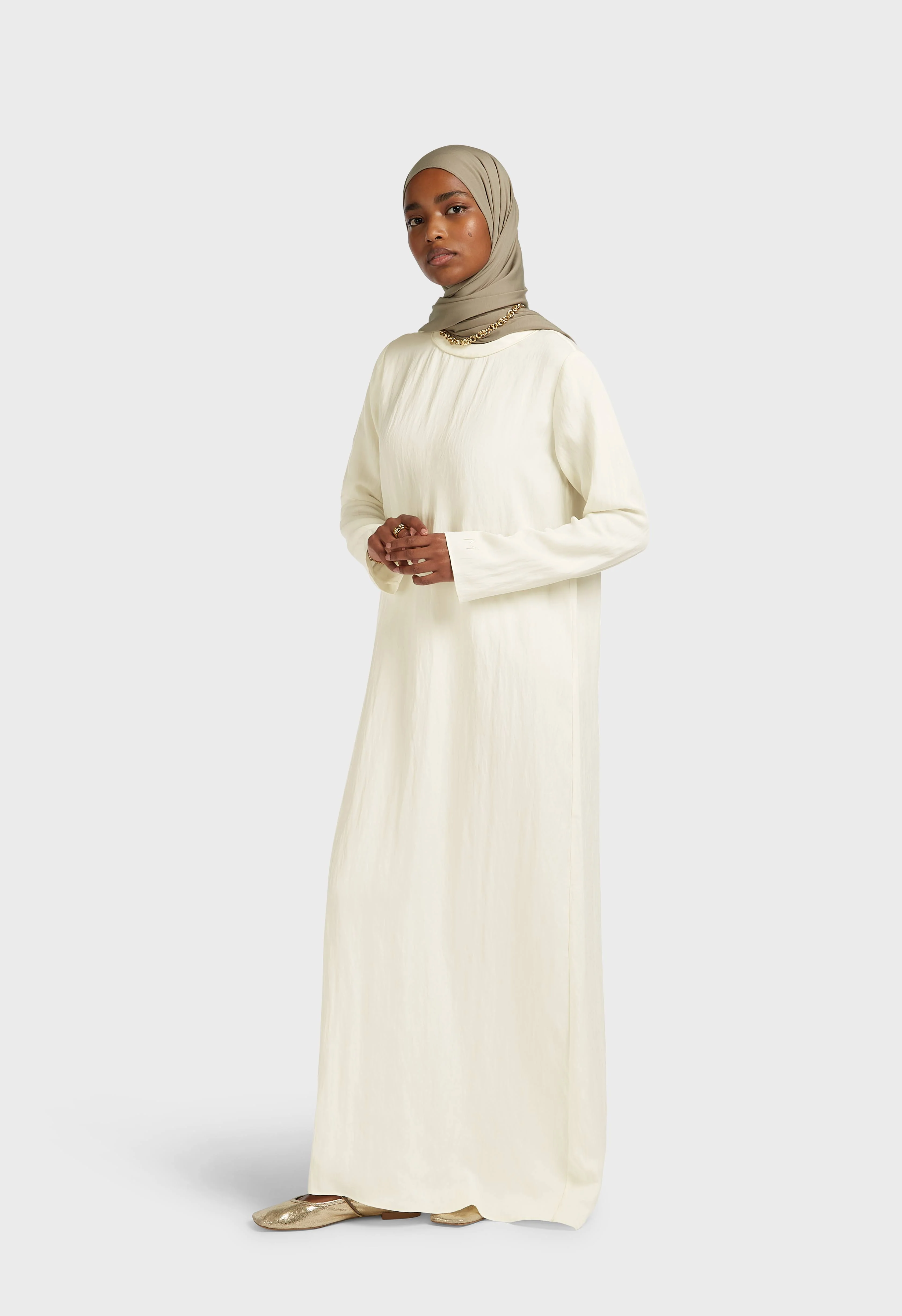 Structured Tailored Dress | Off White - Image 2