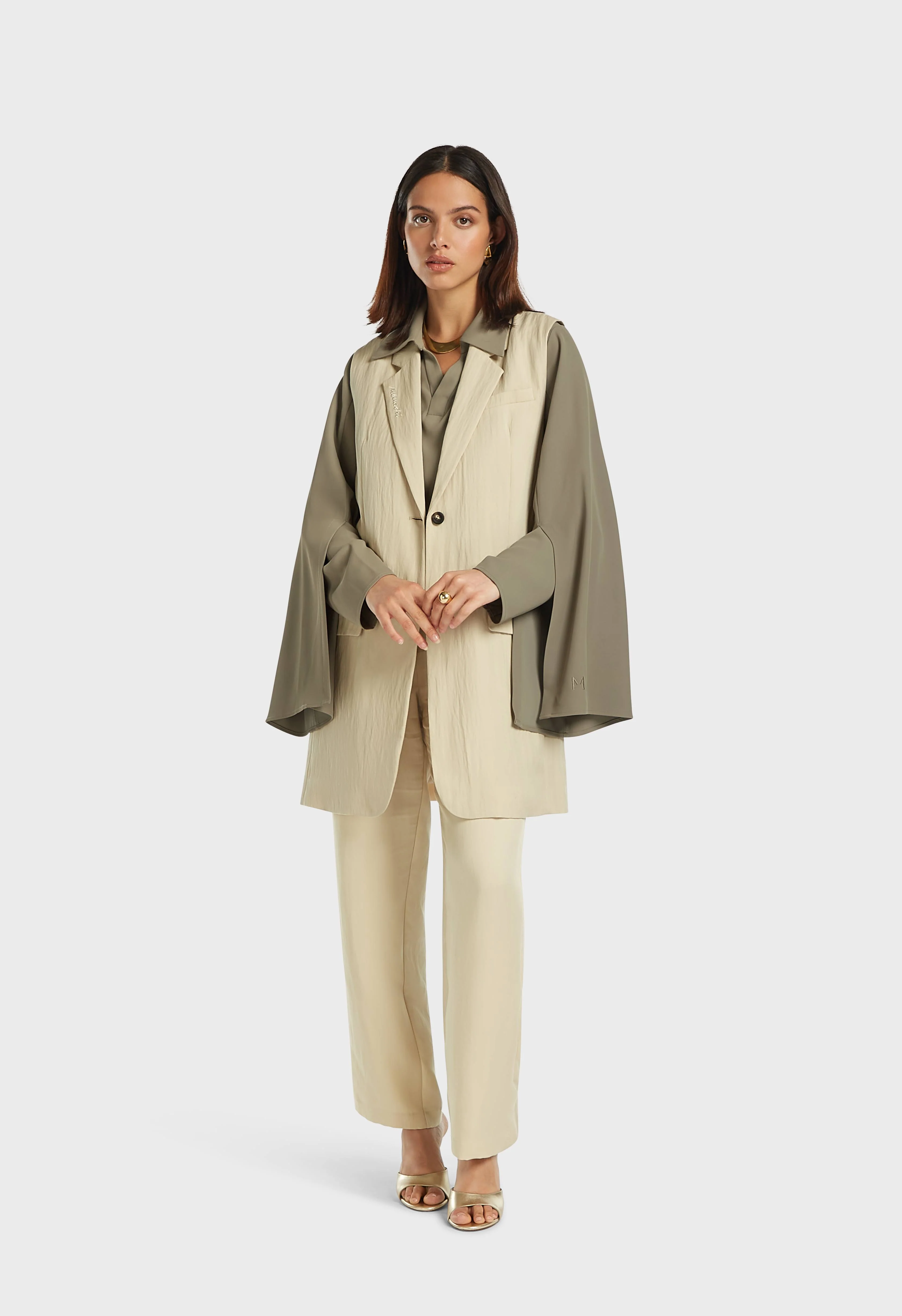Structured Vest | Brown Rice - Image 2