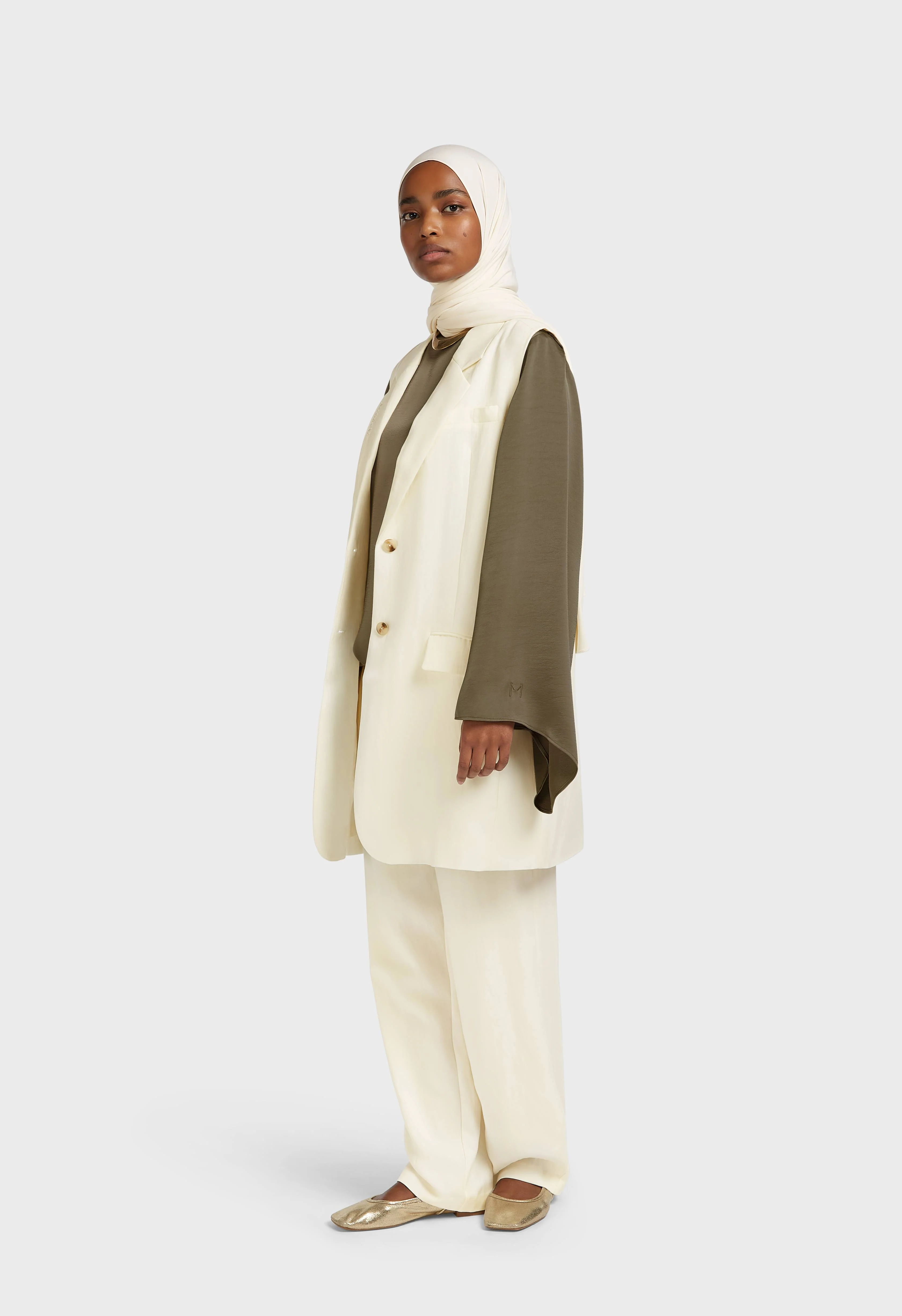 Structured Vest | Off White - Image 2
