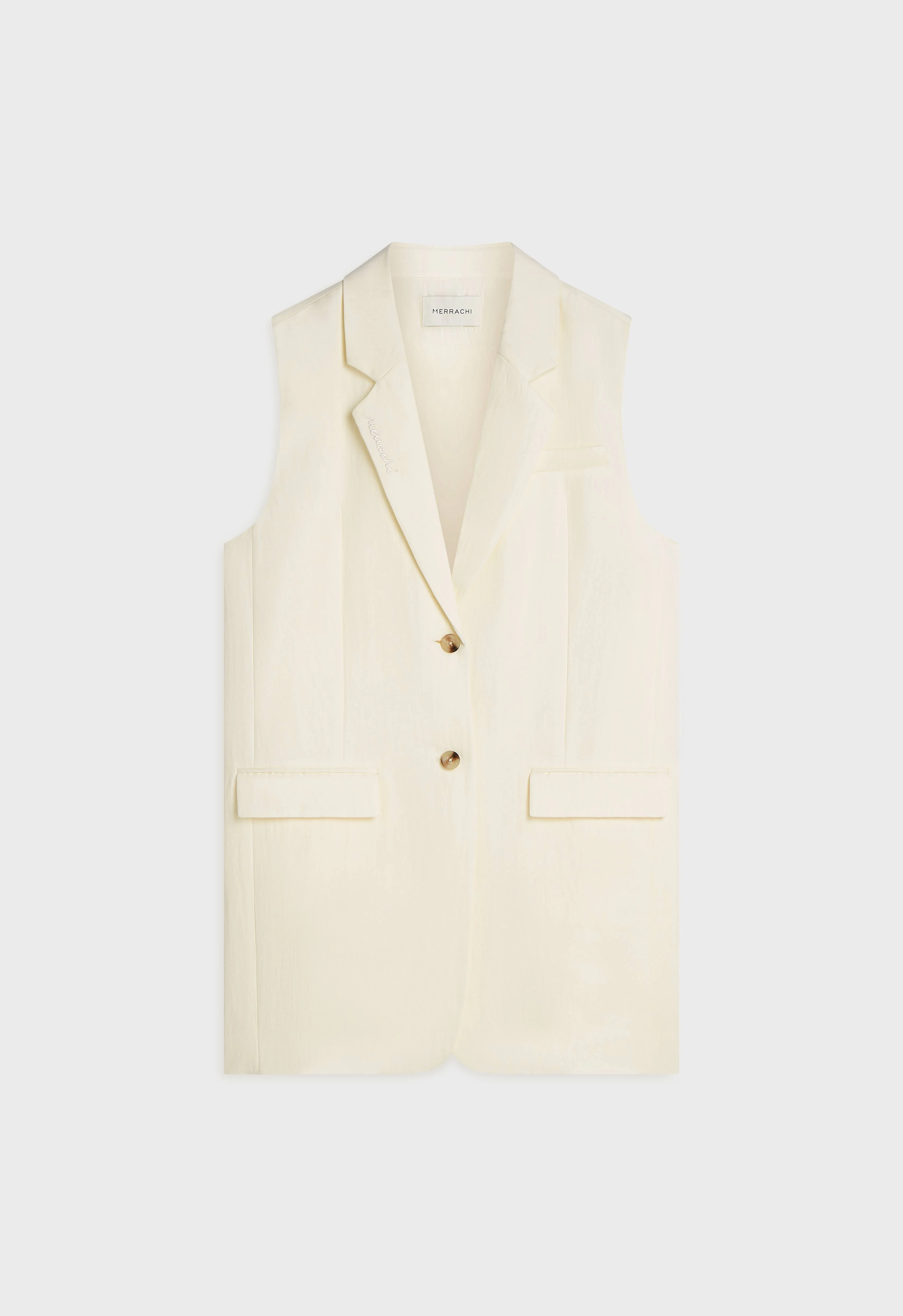 Structured Vest | Off White - Image 3