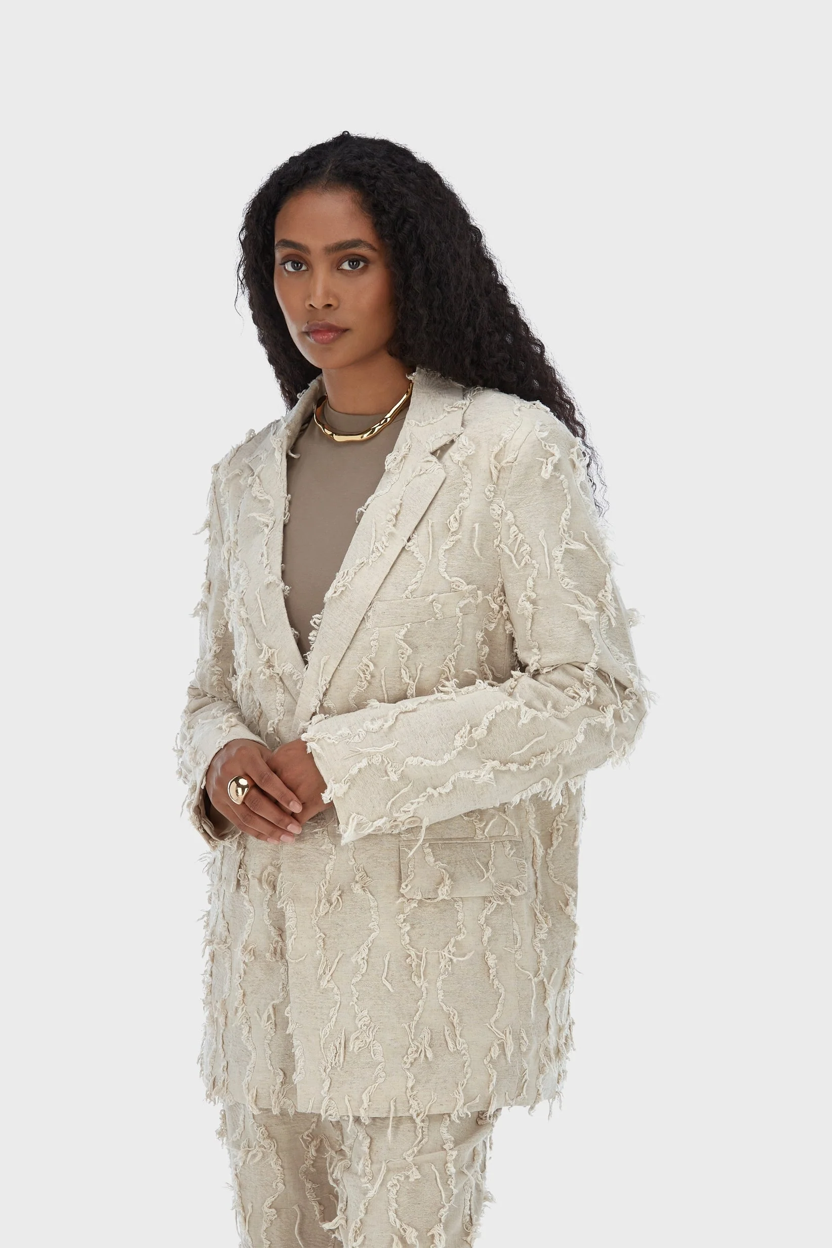Summer Fil Coupé Blazer | Natural - Image 3