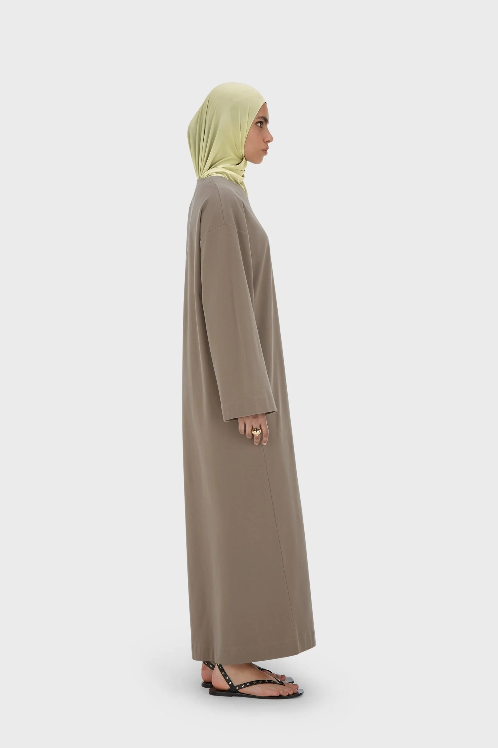 Summer Jersey Kaftan Dress | Taupe - Image 2