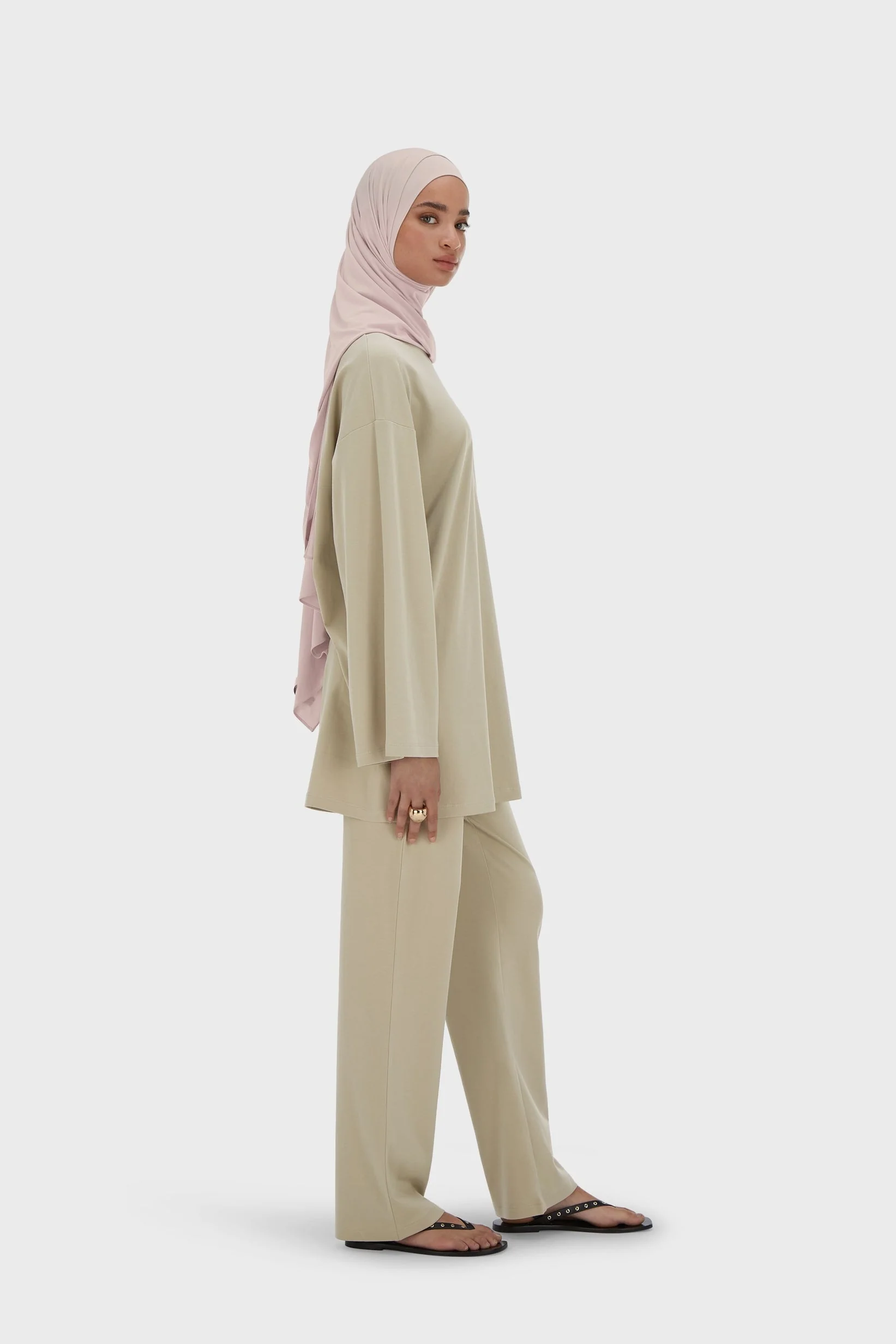 Summer Jersey Pants | Moss Gray - Image 2