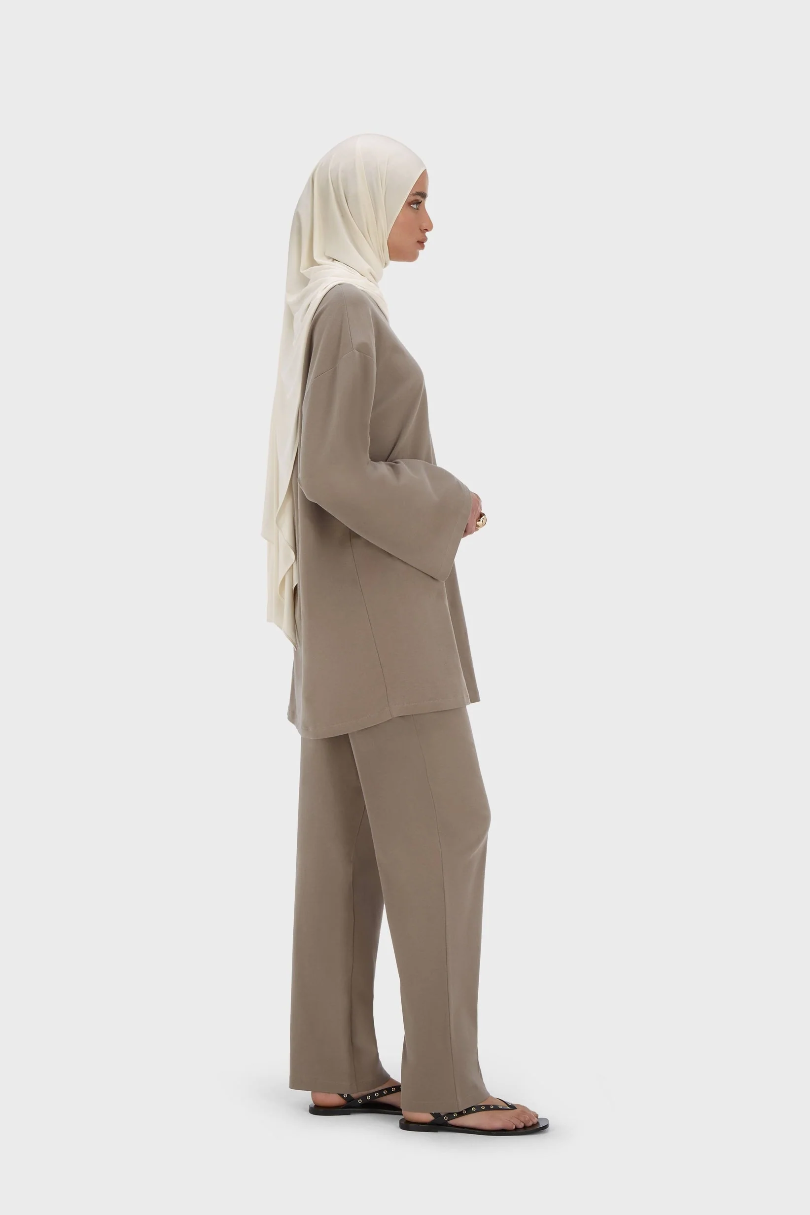 Summer Jersey Top | Taupe - Image 2