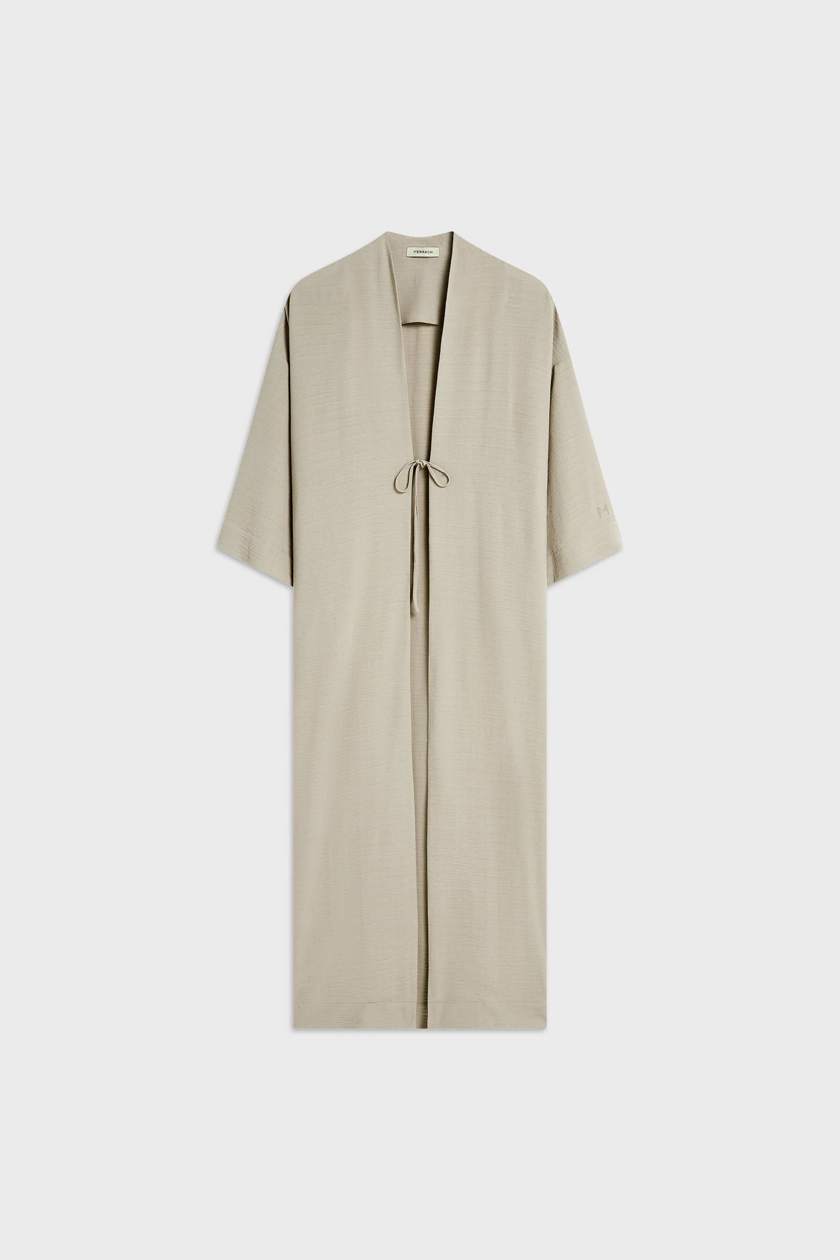 Summer Stripe Abaya | Moss Gray - Image 4