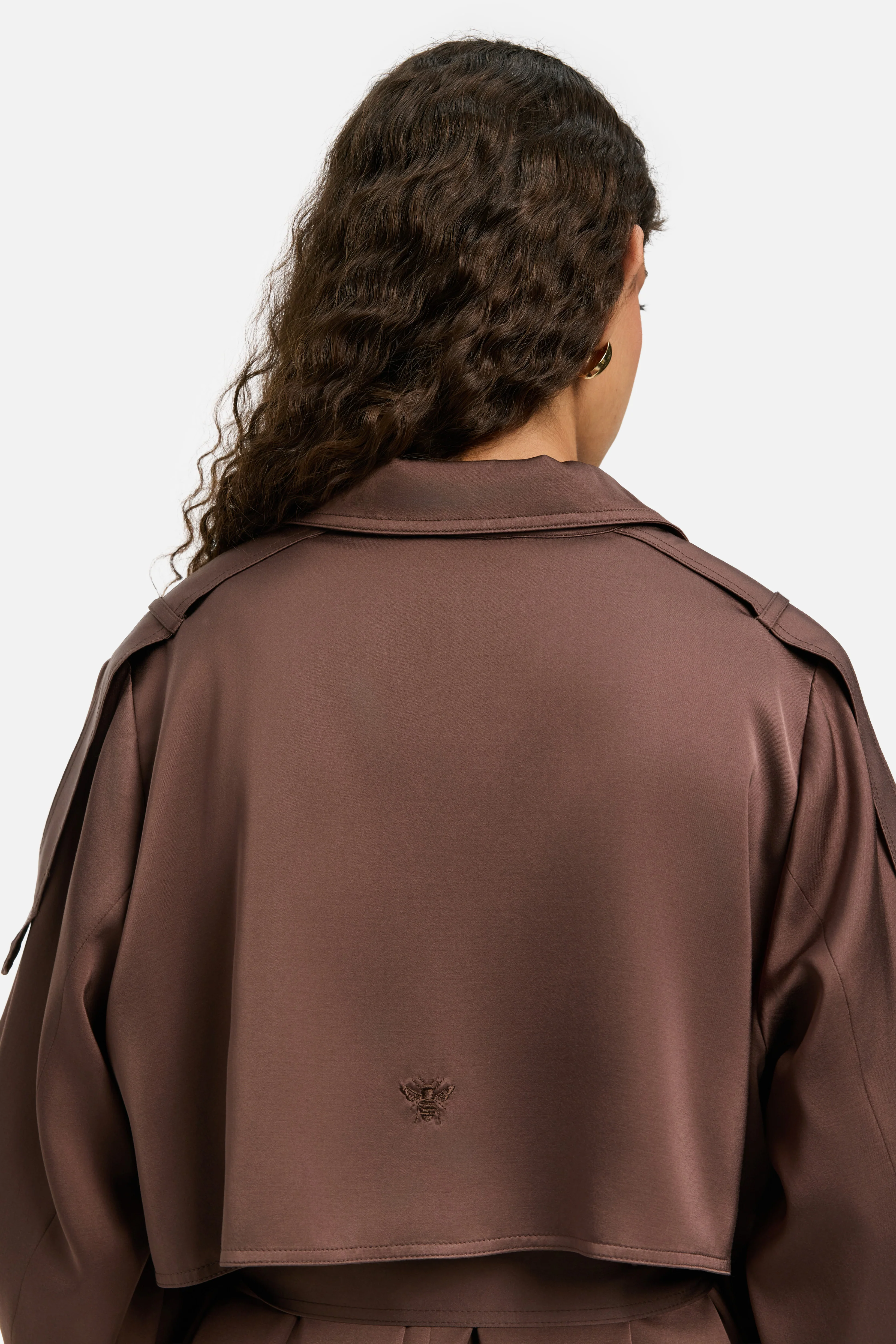 Summer Trench Abaya | Burnt Mocha - Image 4