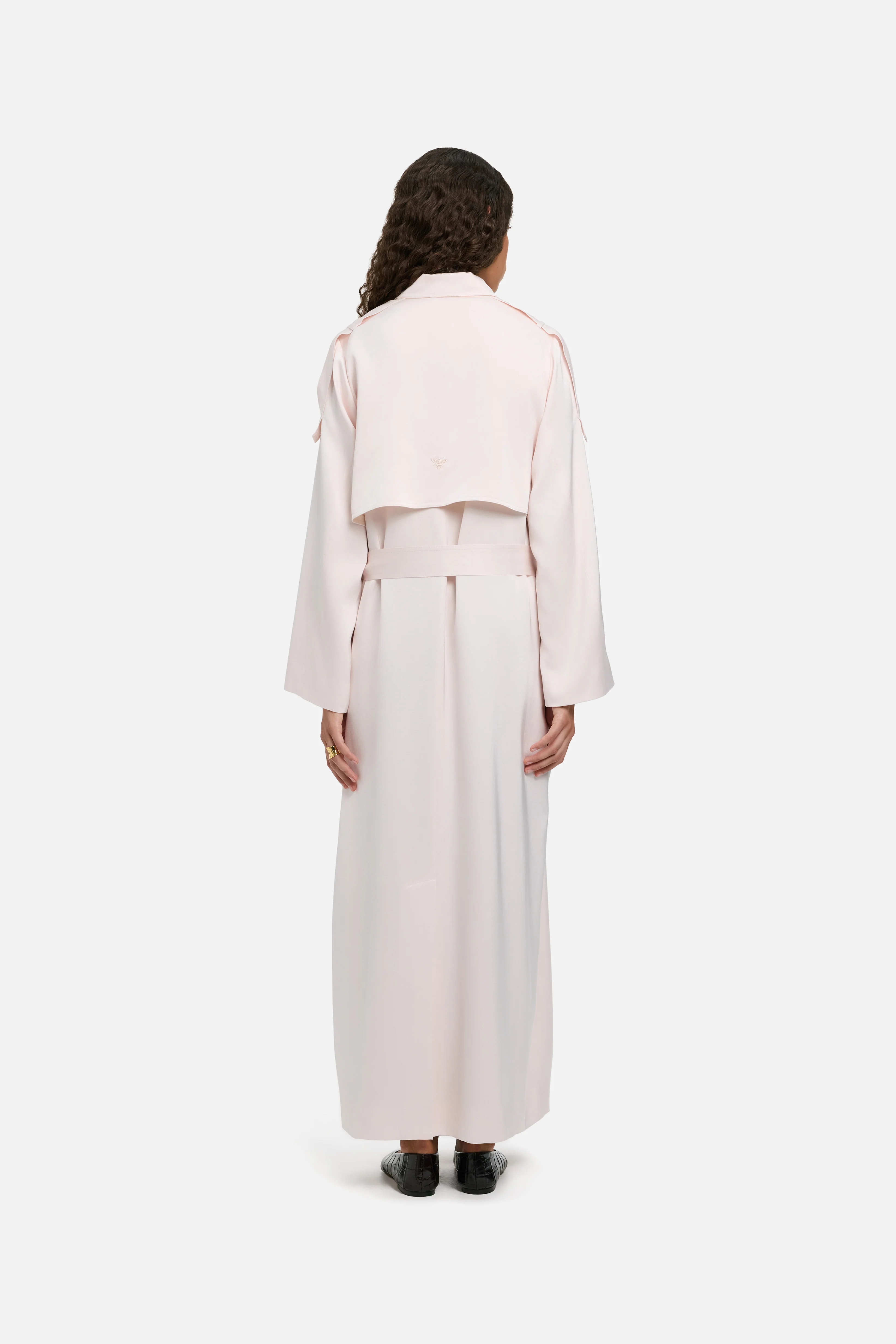 Summer Trench Abaya | Meringue - Image 3