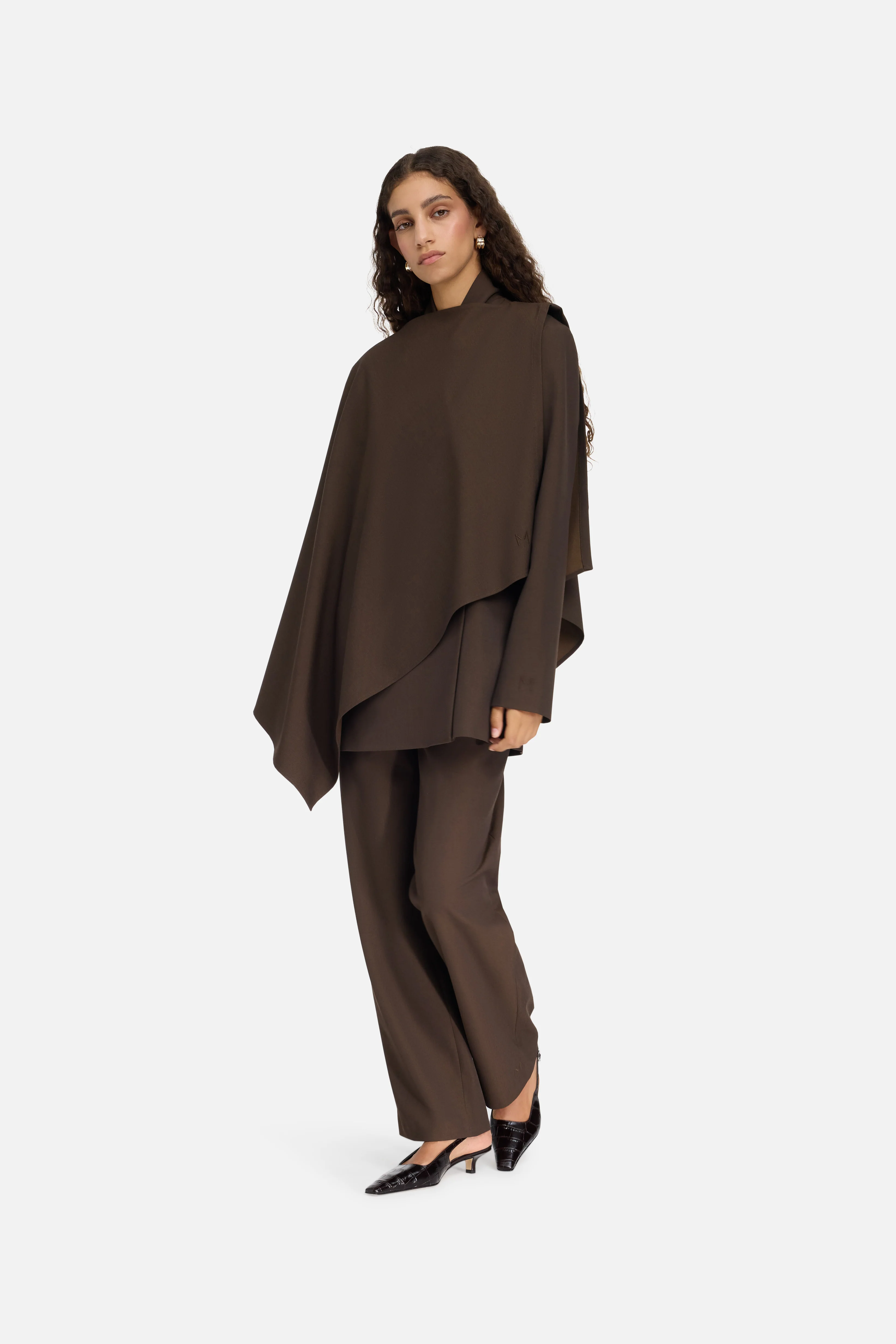Tailored Cape | Dark Brown - Image 4