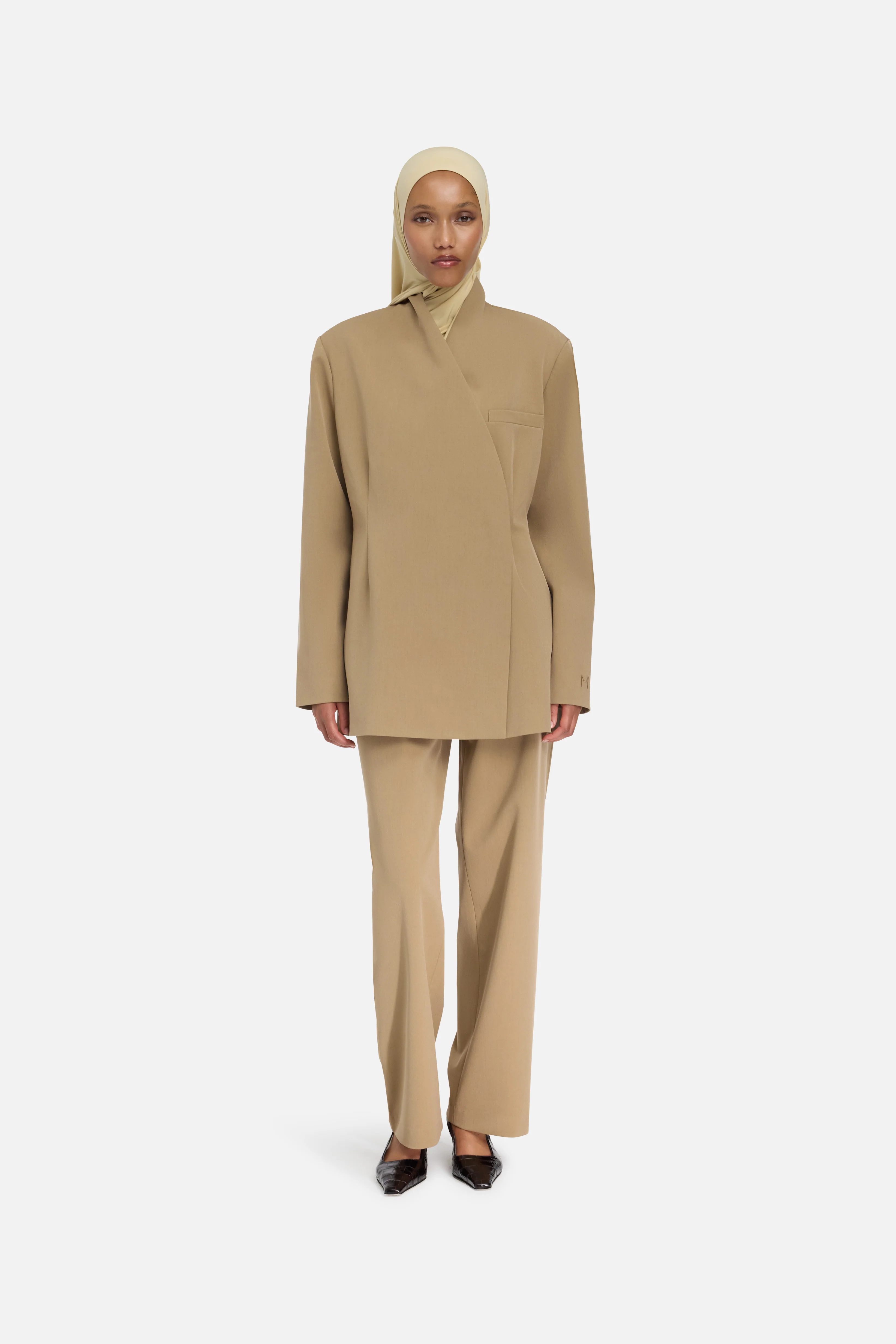 Tailored Oversized Blazer | Walnut