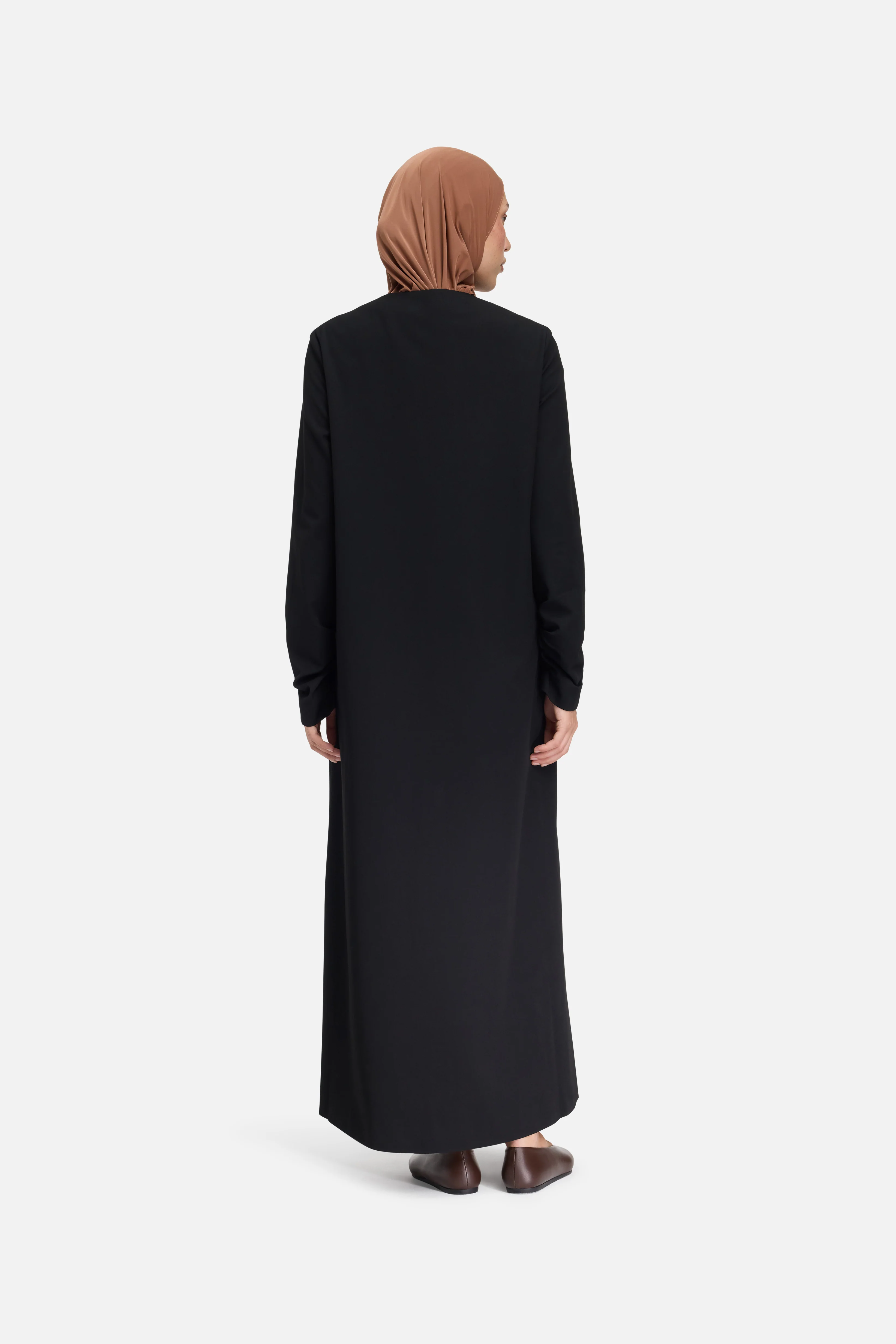Tailored V-Neck Dress | Black - Image 3