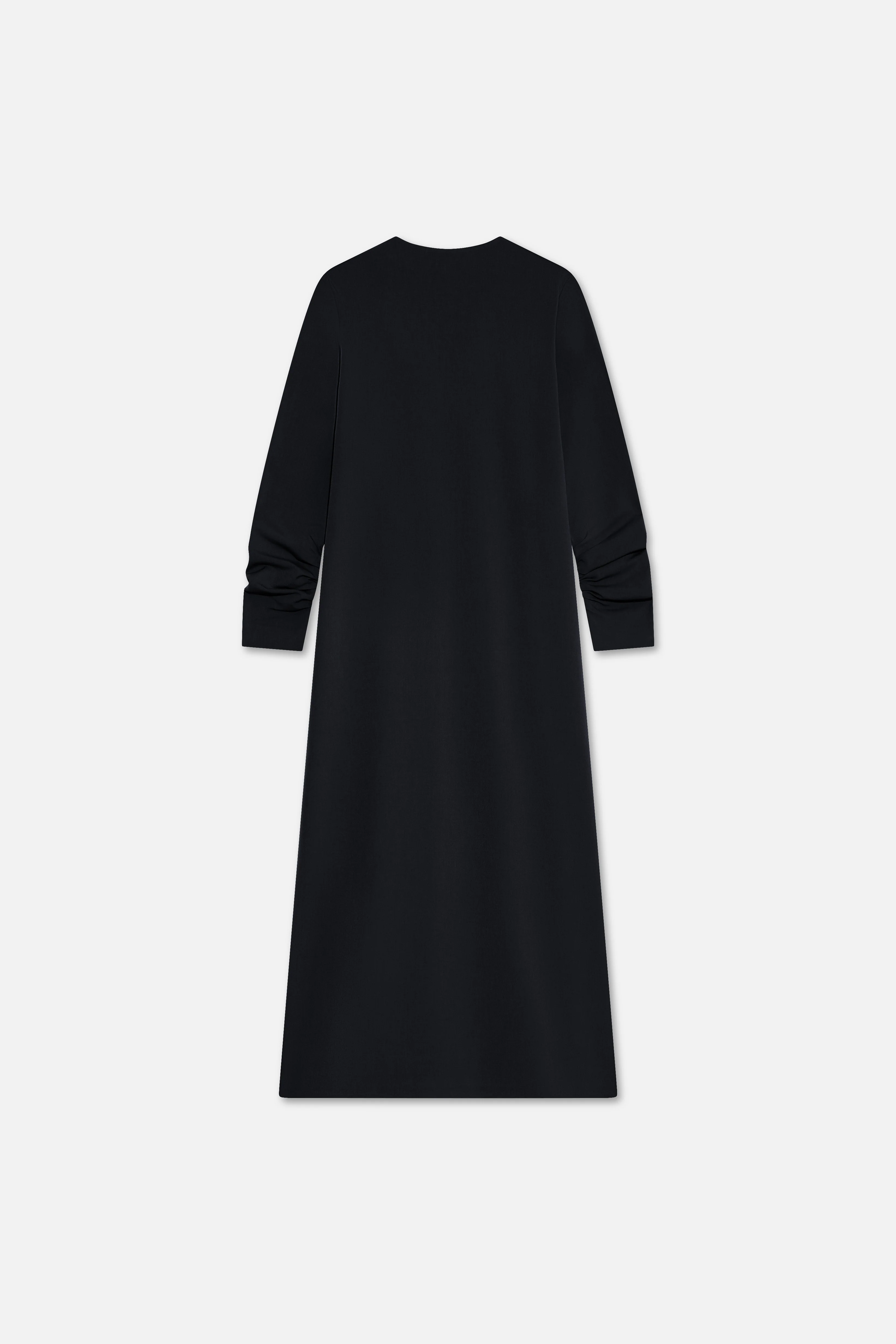 Tailored V-Neck Dress | Black - Image 6